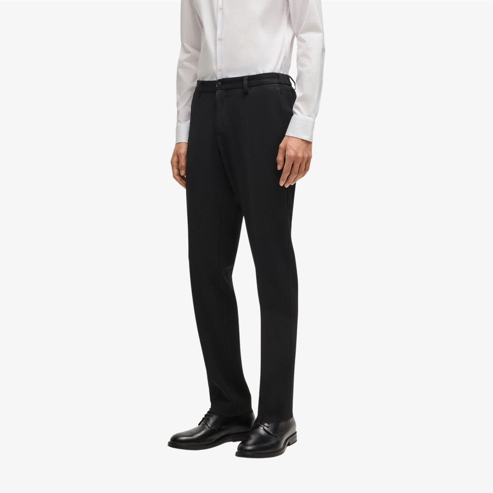BOSS - Quần âu dáng ôm slim fit với vải co giãn