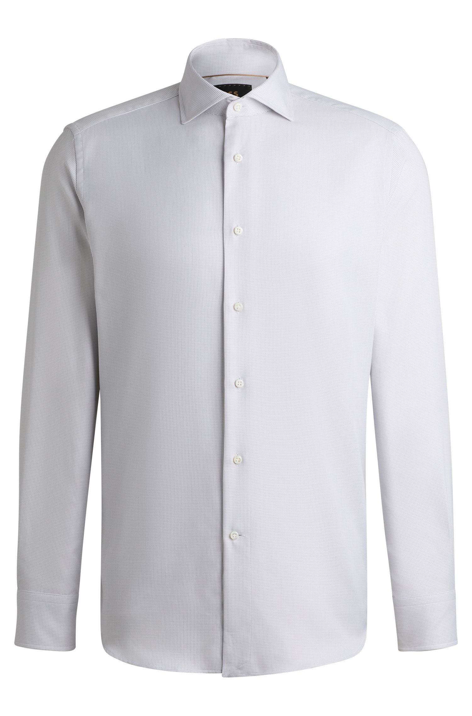 BOSS - Áo sơ mi dáng regular fit vải cotton chống nhăn