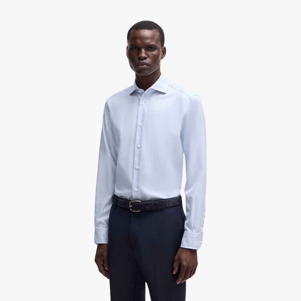 BOSS - Áo sơ mi dáng regular fit vải cotton chống nhăn