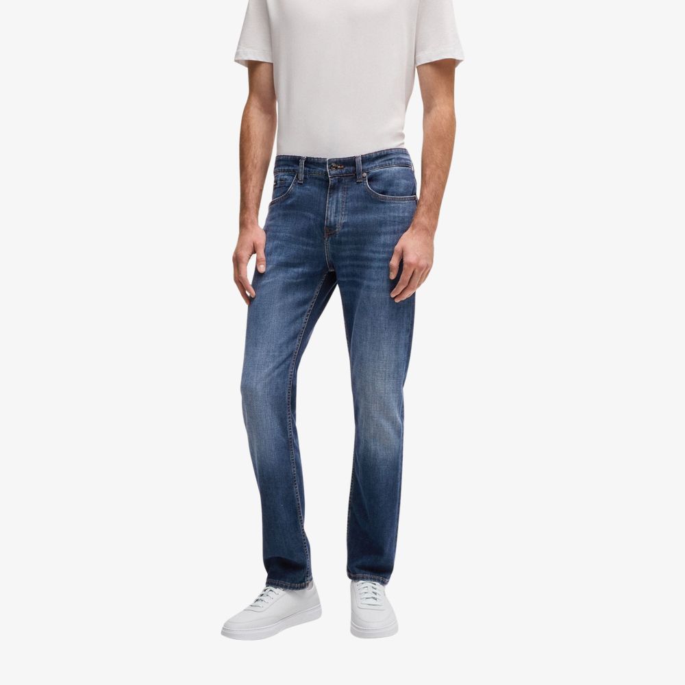 BOSS - Quần jeans Delaware dáng ôm slim fit denim