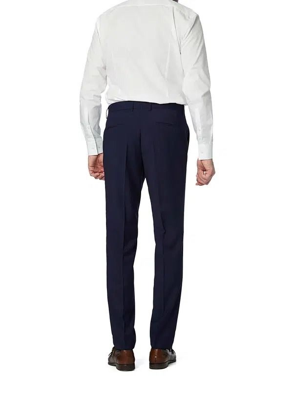 BOSS - Quần tây dáng slim-fit xếp ly