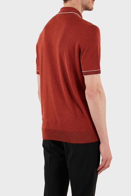 BOSS - Áo len knit vải pha linen với khoá zip