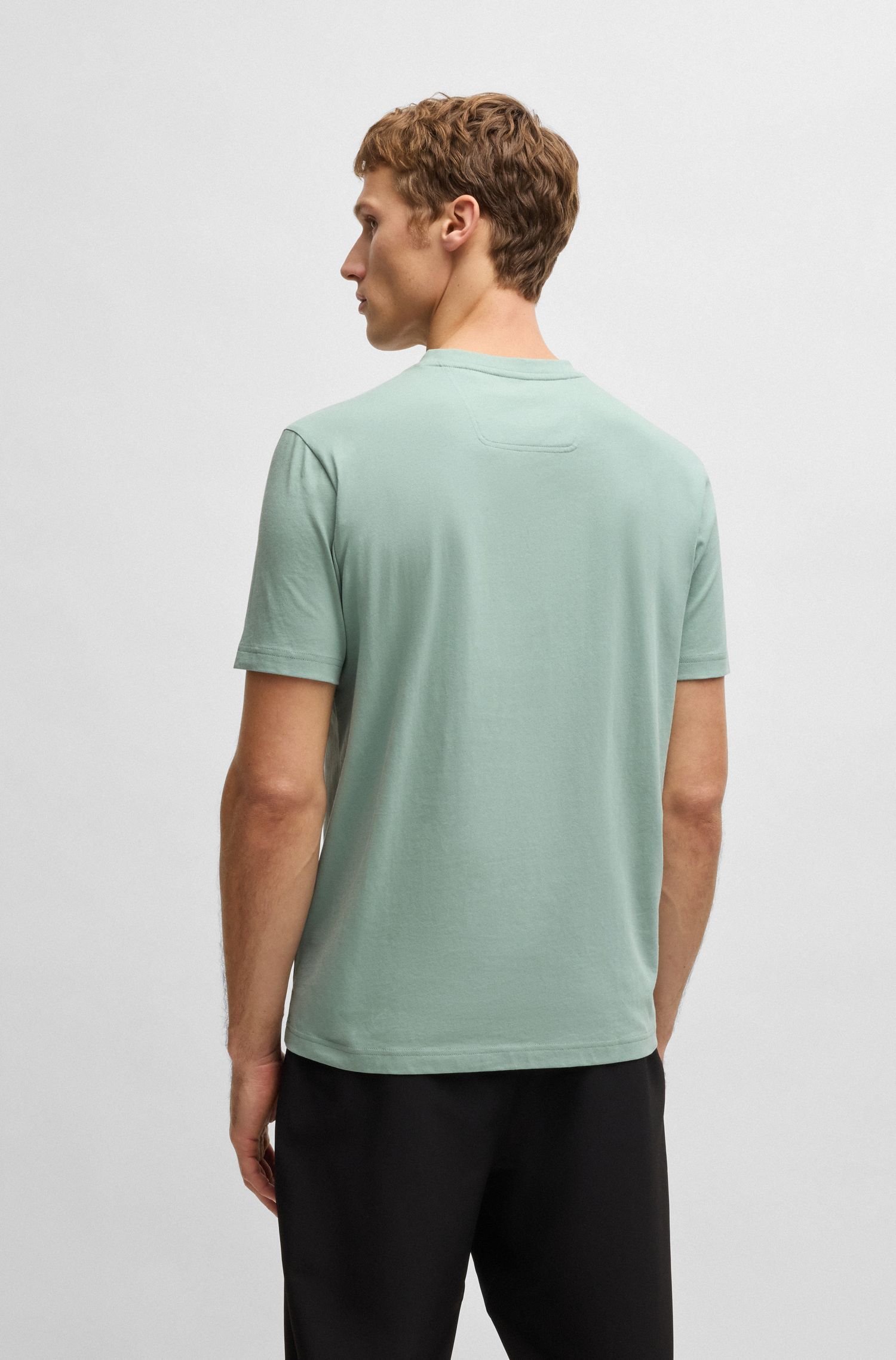 Áo thun cotton jersey họa tiết golf và logo