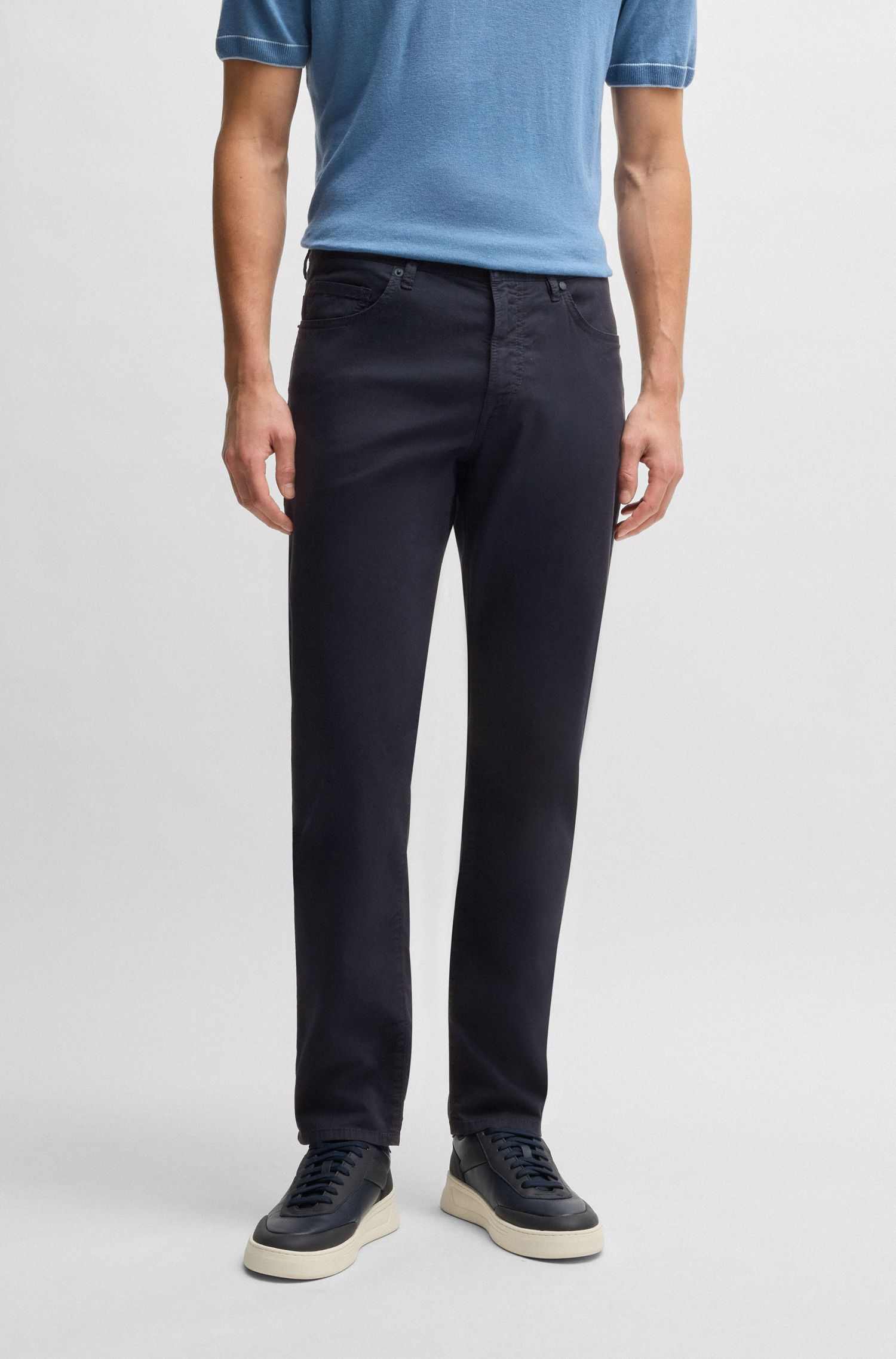 Quần Maine dáng regular fit chất liệu twill cotton co giãn