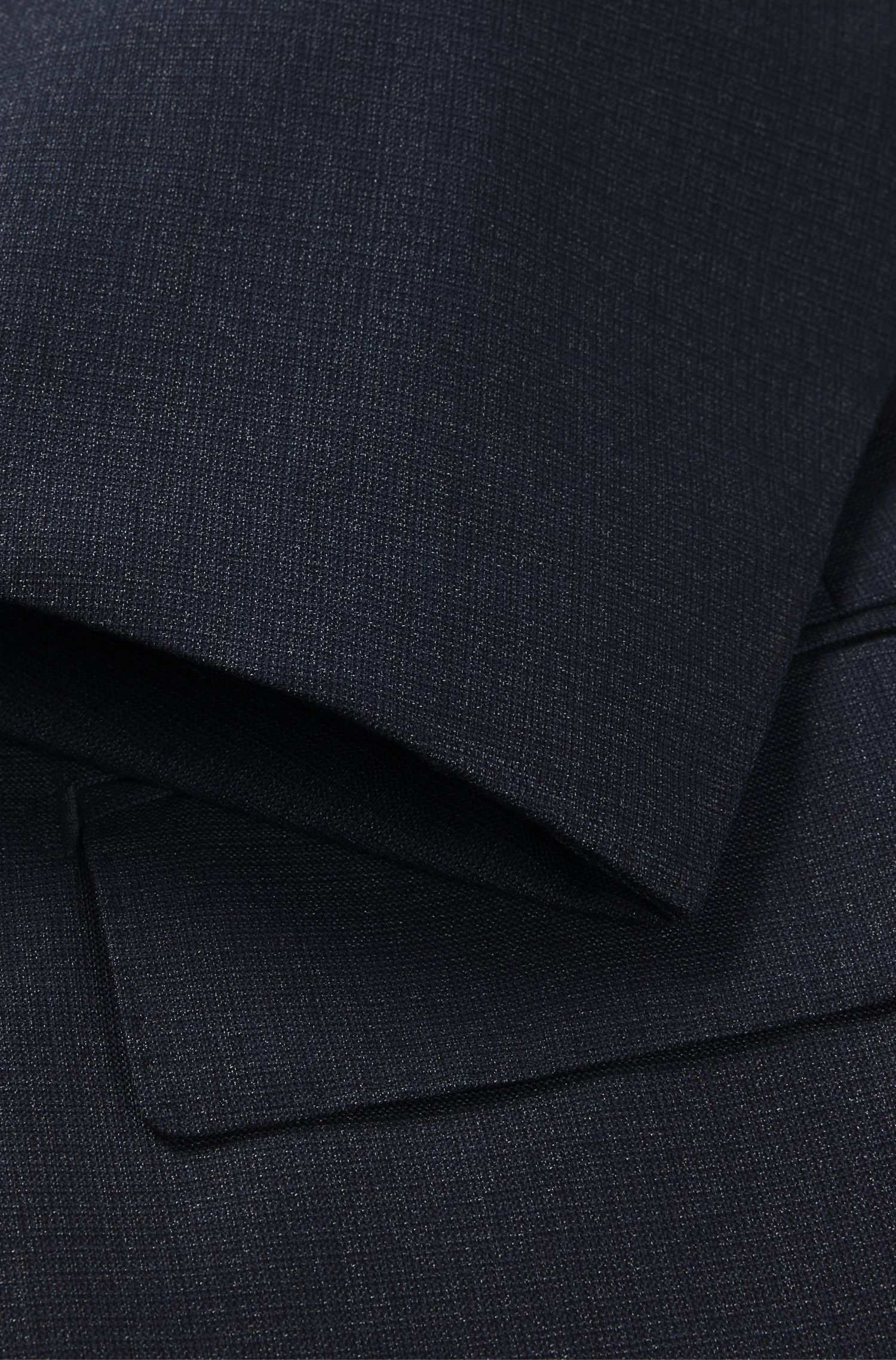 BOSS - Bộ suit dáng slim-fit vải len pha lụa họa tiết