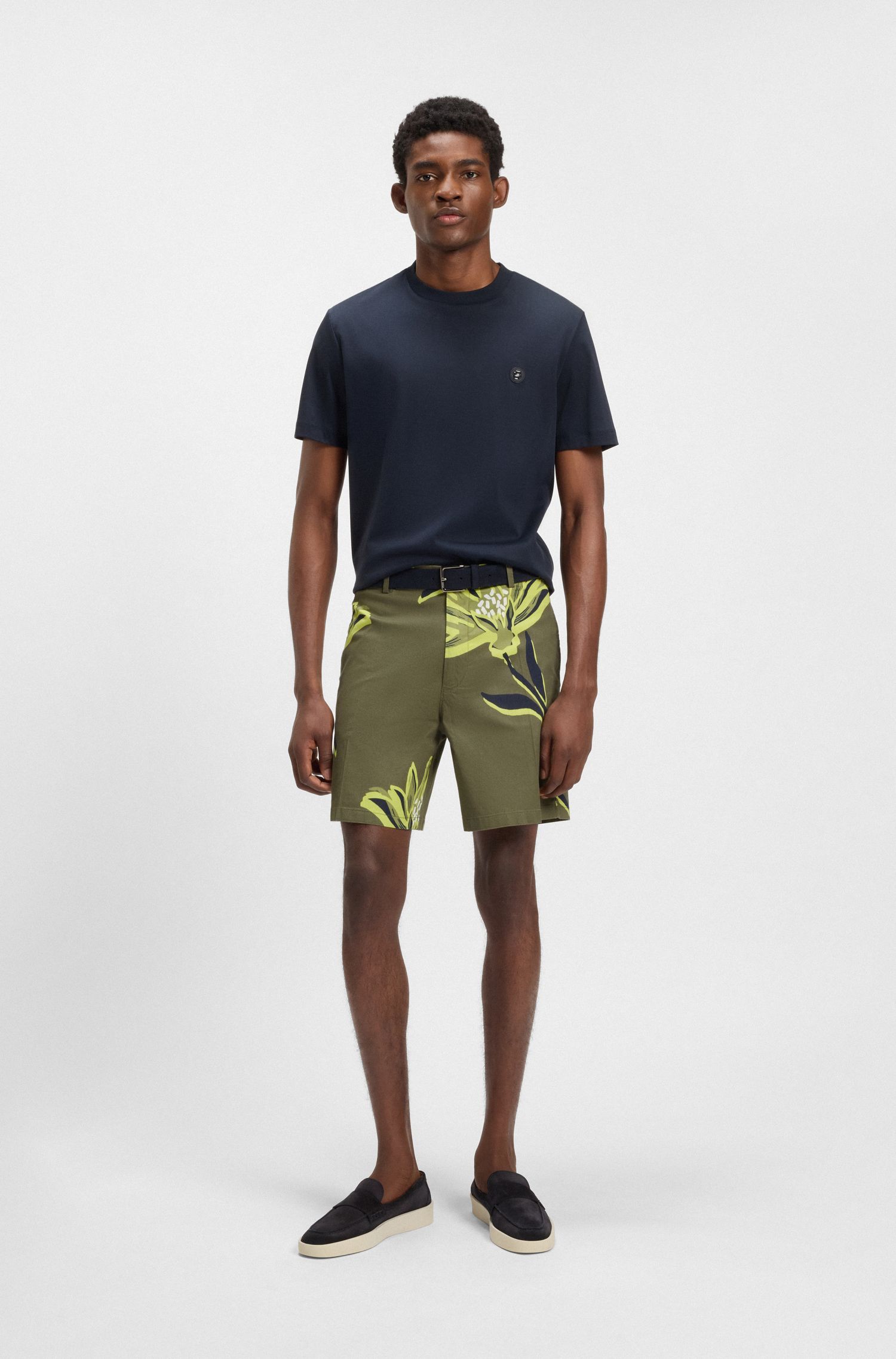 BOSS - Quần short bermuda vải cotton