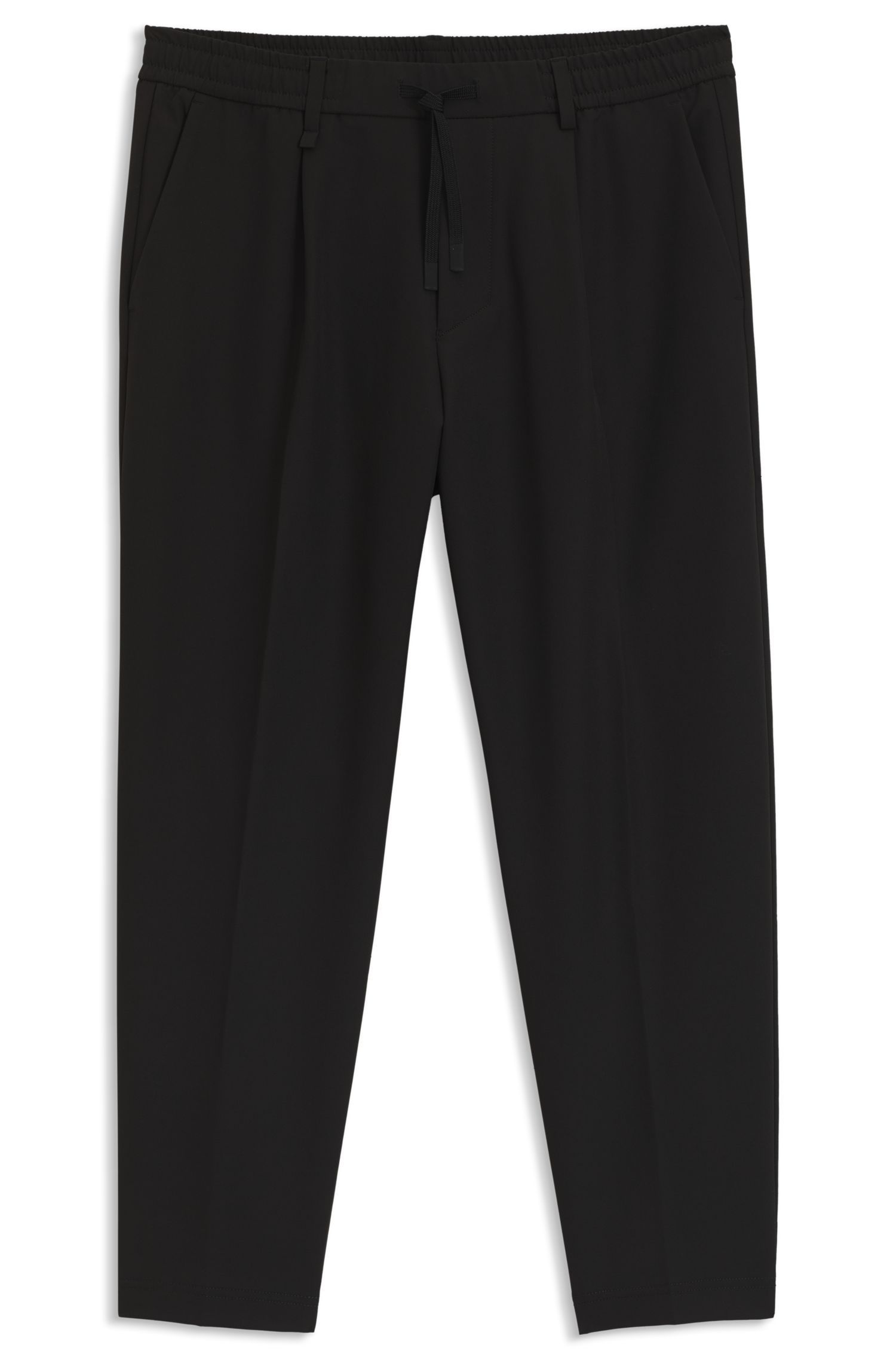 BOSS - Quần dài dáng tapered fit vải co giãn chống thấm nước