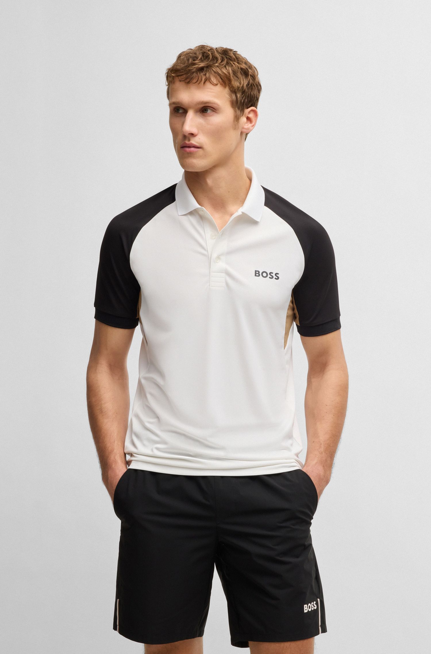 Áo polo Active Paddy phối màu với chi tiết lưới