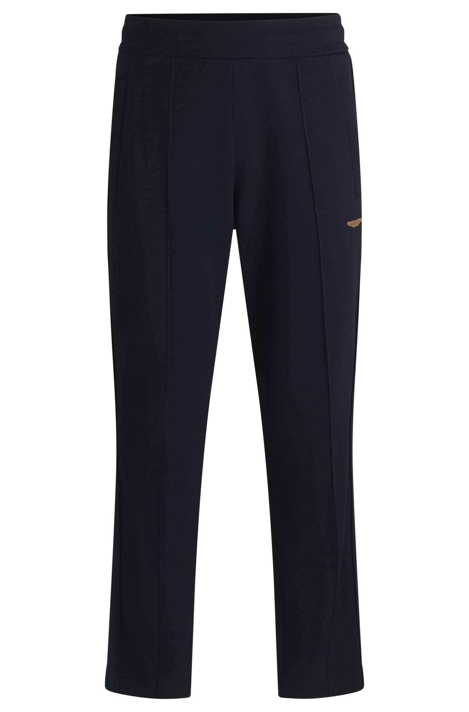 BOSS x Aston Martin Quần tracksuit jersey với sọc da đục lỗ