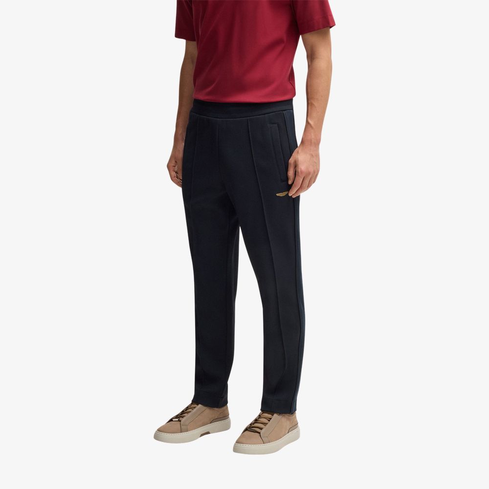 BOSS x Aston Martin Quần tracksuit jersey với sọc da đục lỗ