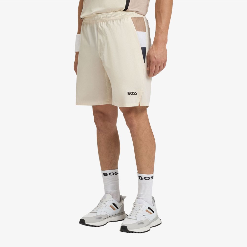 BOSS - Quần short tennis vải co giãn kiểm soát độ ẩm
