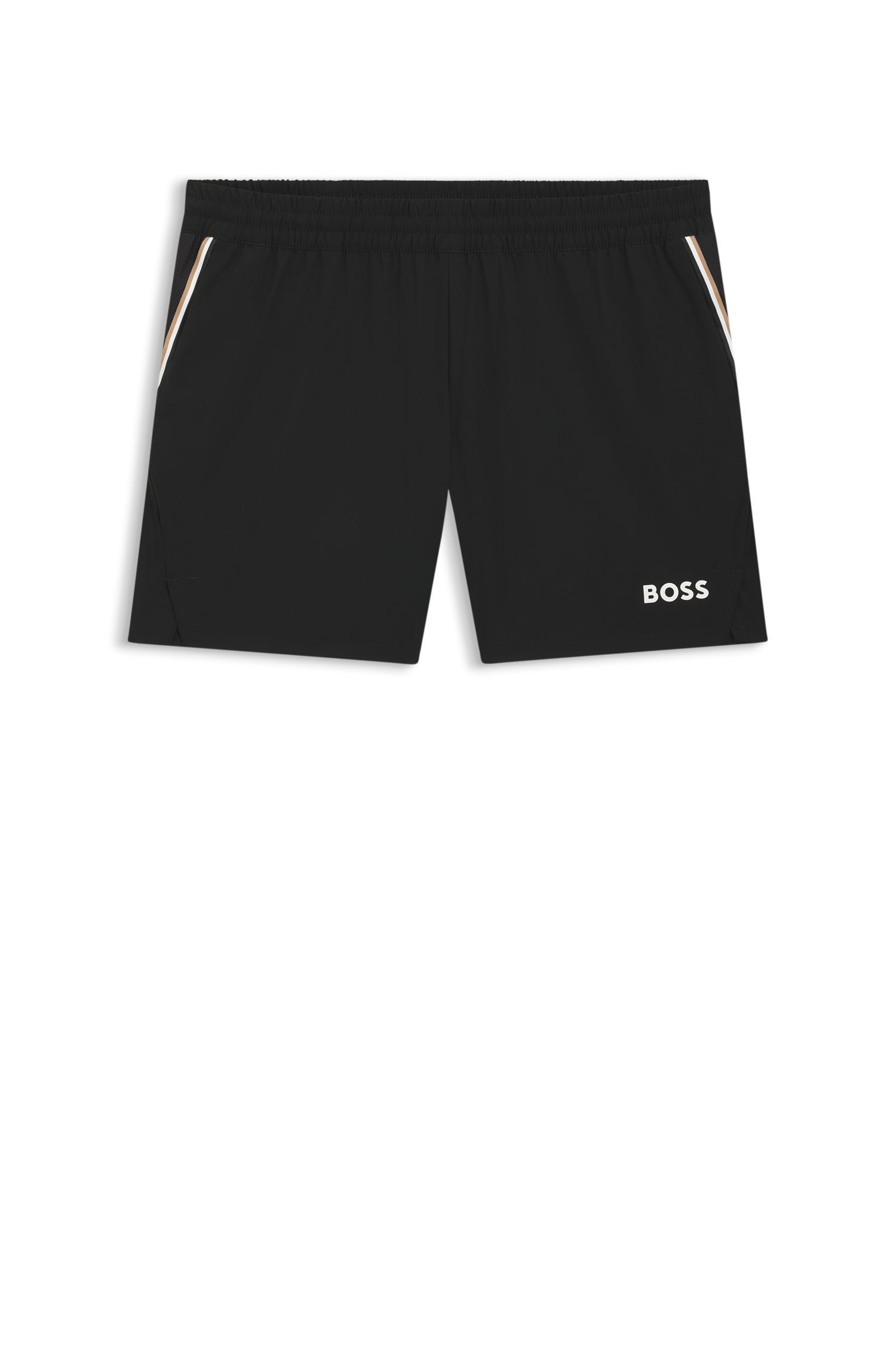 BOSS - Quần shorts tennis vải co giãn nhanh khô