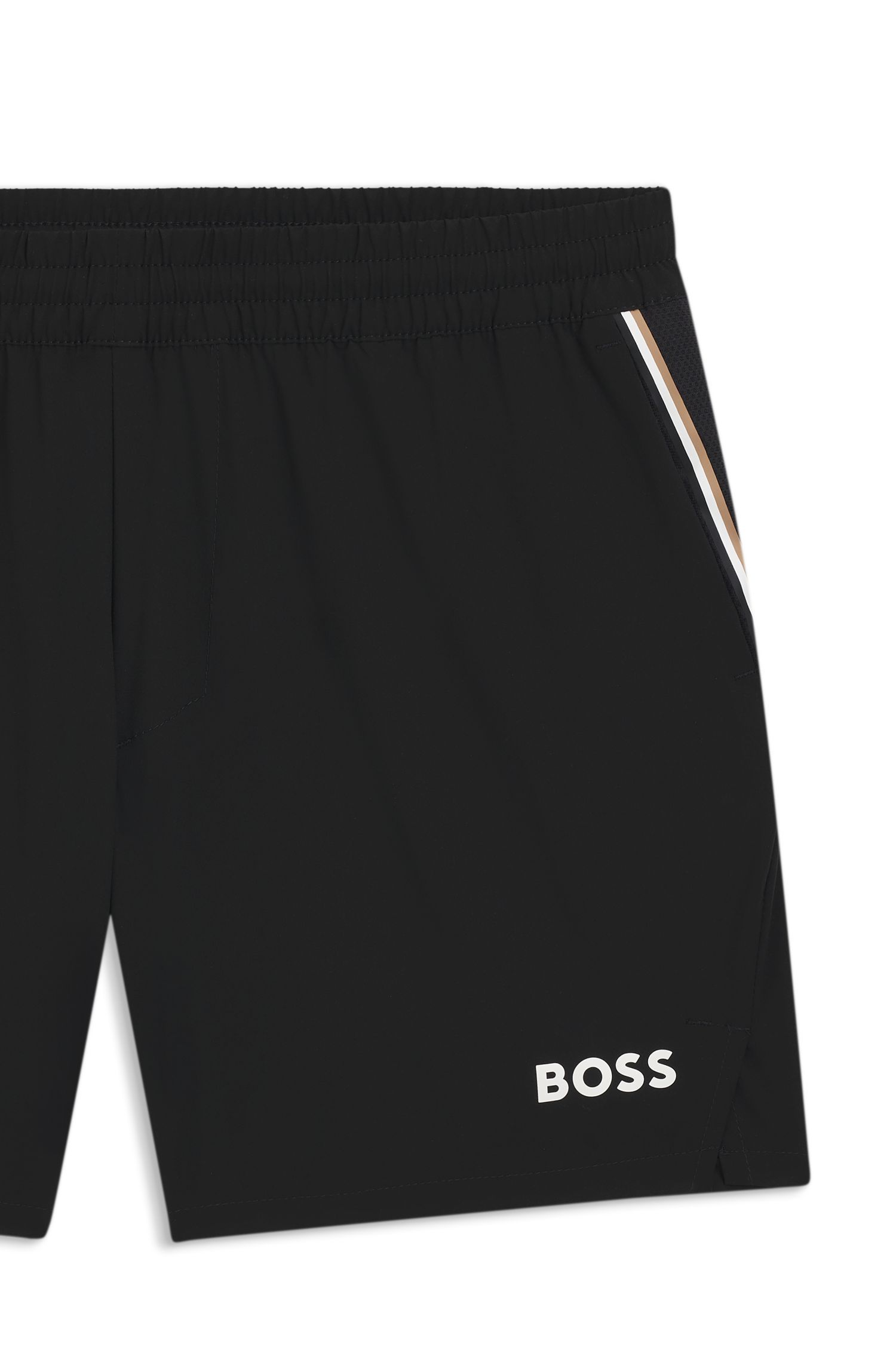 BOSS - Quần shorts tennis vải co giãn nhanh khô