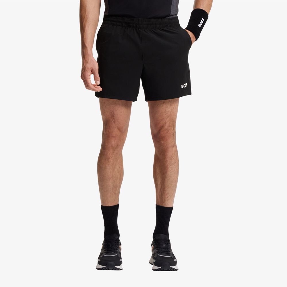 BOSS - Quần shorts tennis vải co giãn nhanh khô