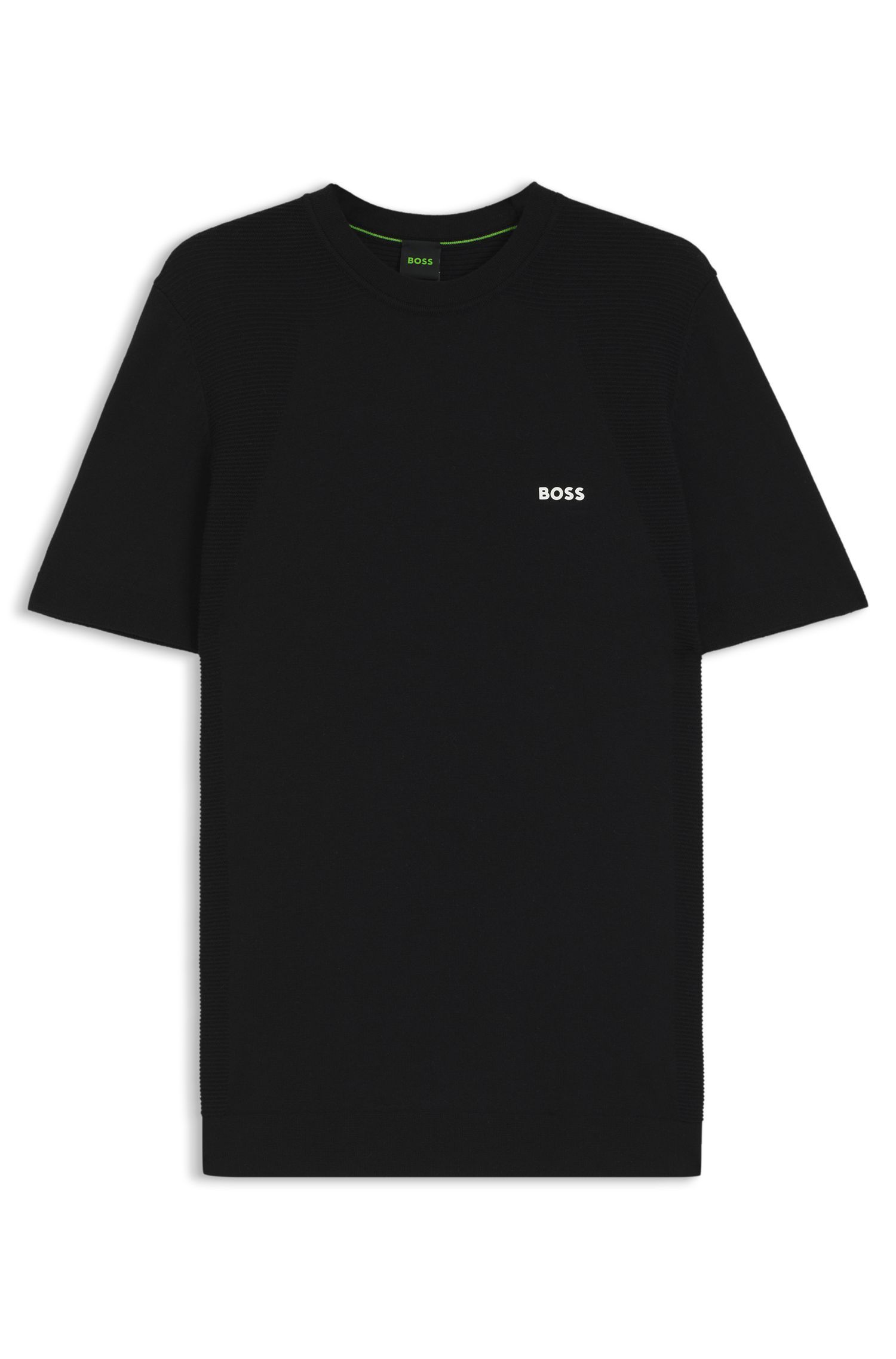 BOSS - Áo thun dệt công nghệ điều nhiệt vải cotton pha