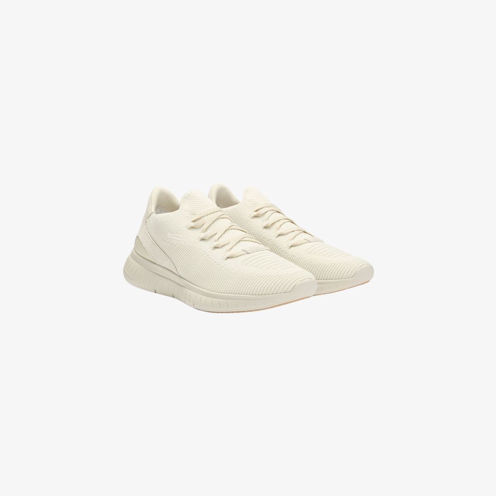 BOSS - Giày sneakers với phần thân lưới và da lộn