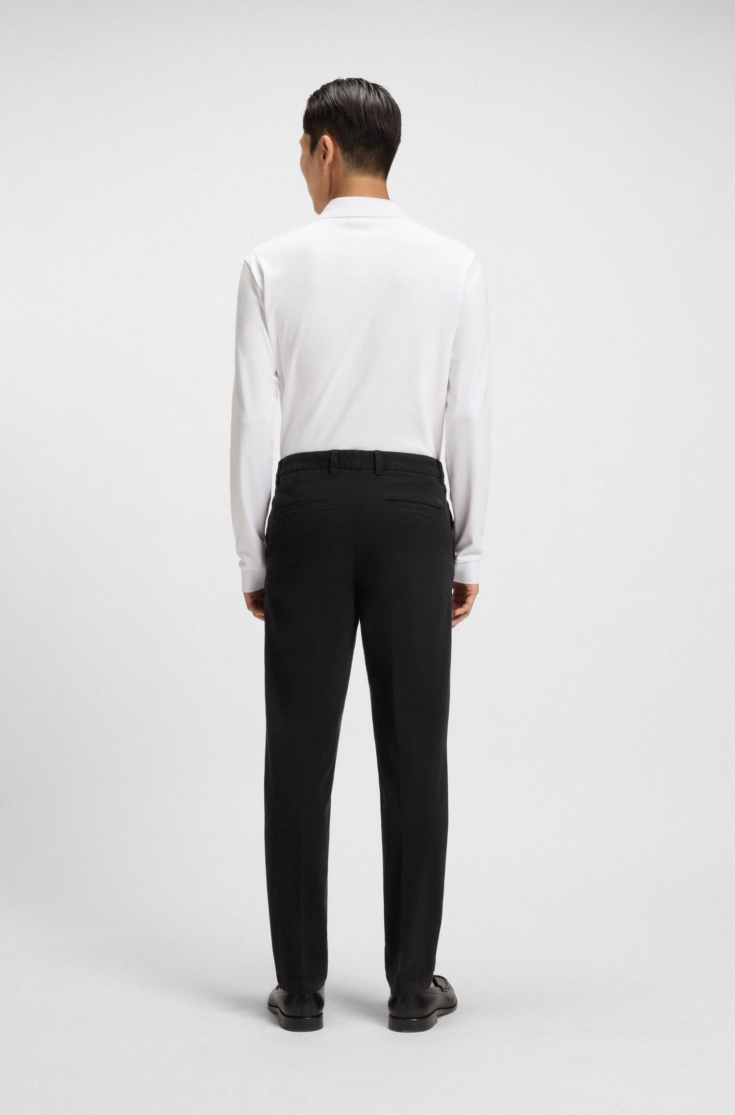 Quần âu kiểu dáng hiện đại vải twill cotton co giãn