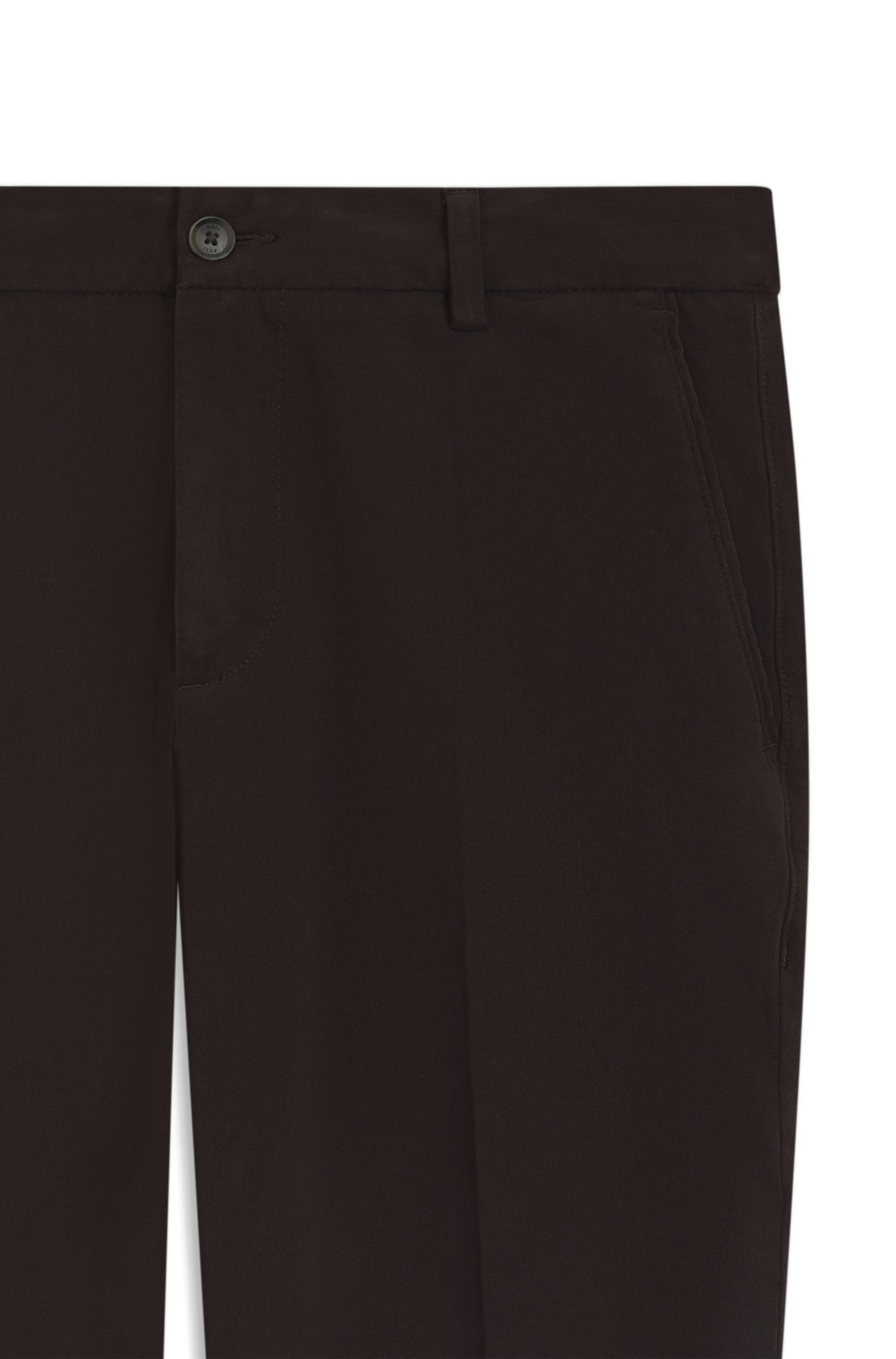 BOSS - Quần âu kiểu dáng hiện đại vải twill cotton co giãn
