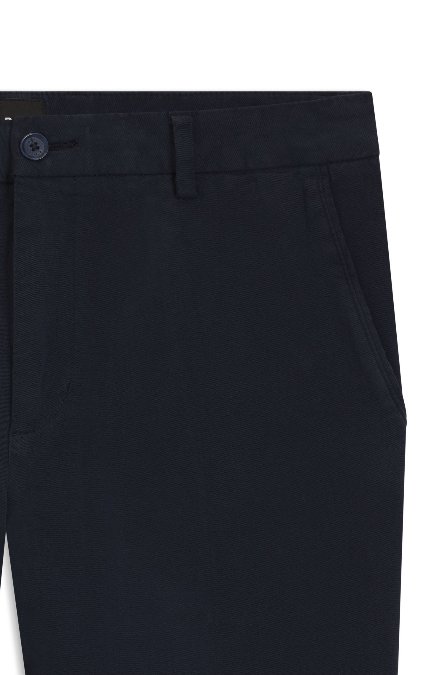 BOSS - Quần âu kiểu dáng hiện đại vải twill cotton co giãn