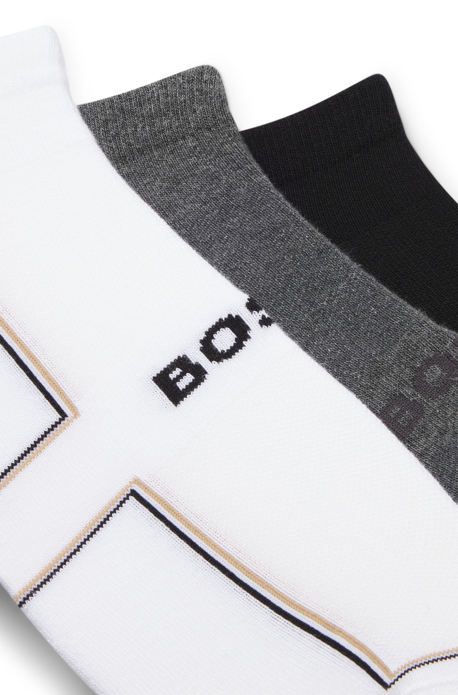 BOSS - Bộ 2 đôi tất cổ ngắn cotton