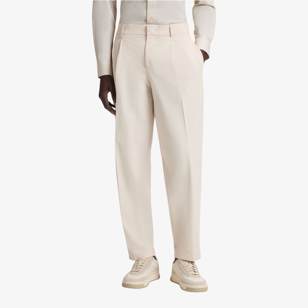 BOSS - Quần âu dáng relaxed fit vải cotton co giãn chống thấm nước