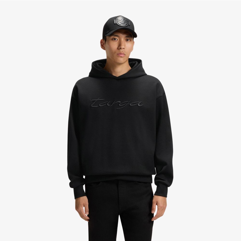 BOSS - Áo hoodie Porsche x BOSS vải cotton pha với logo Targa