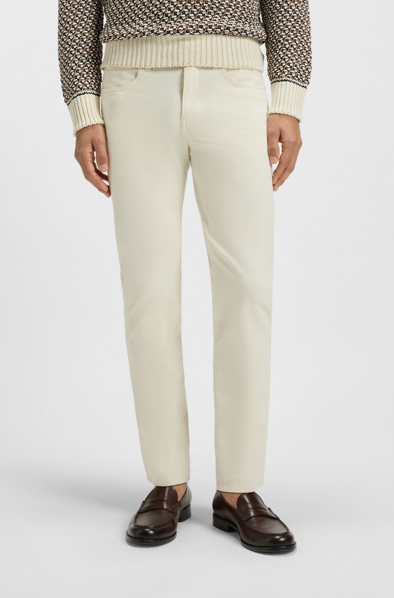 Quần âu Delaware dáng slim fit vải cotton twill co giãn