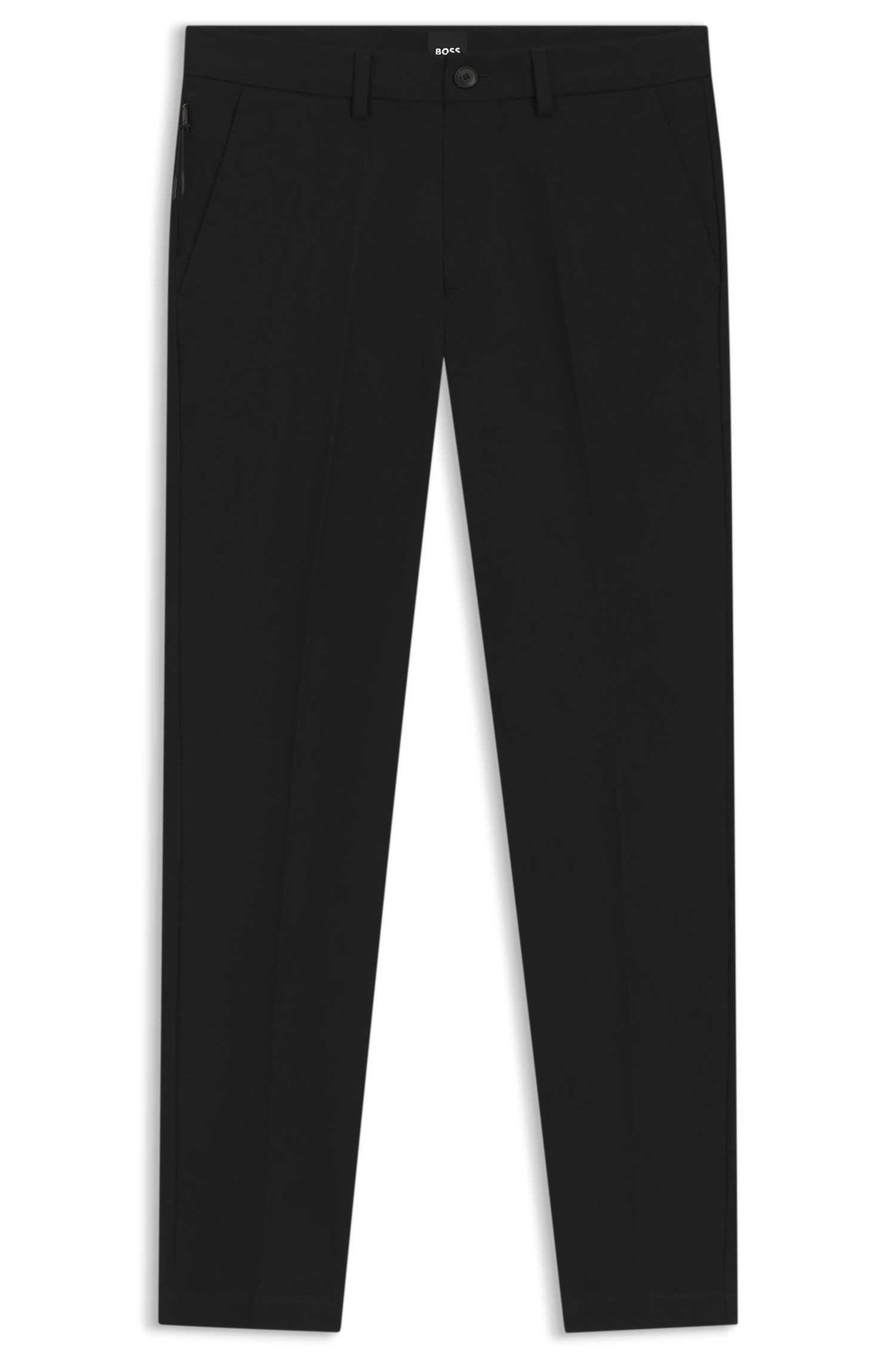 BOSS - Quần âu dáng ôm vải cotton co giãn