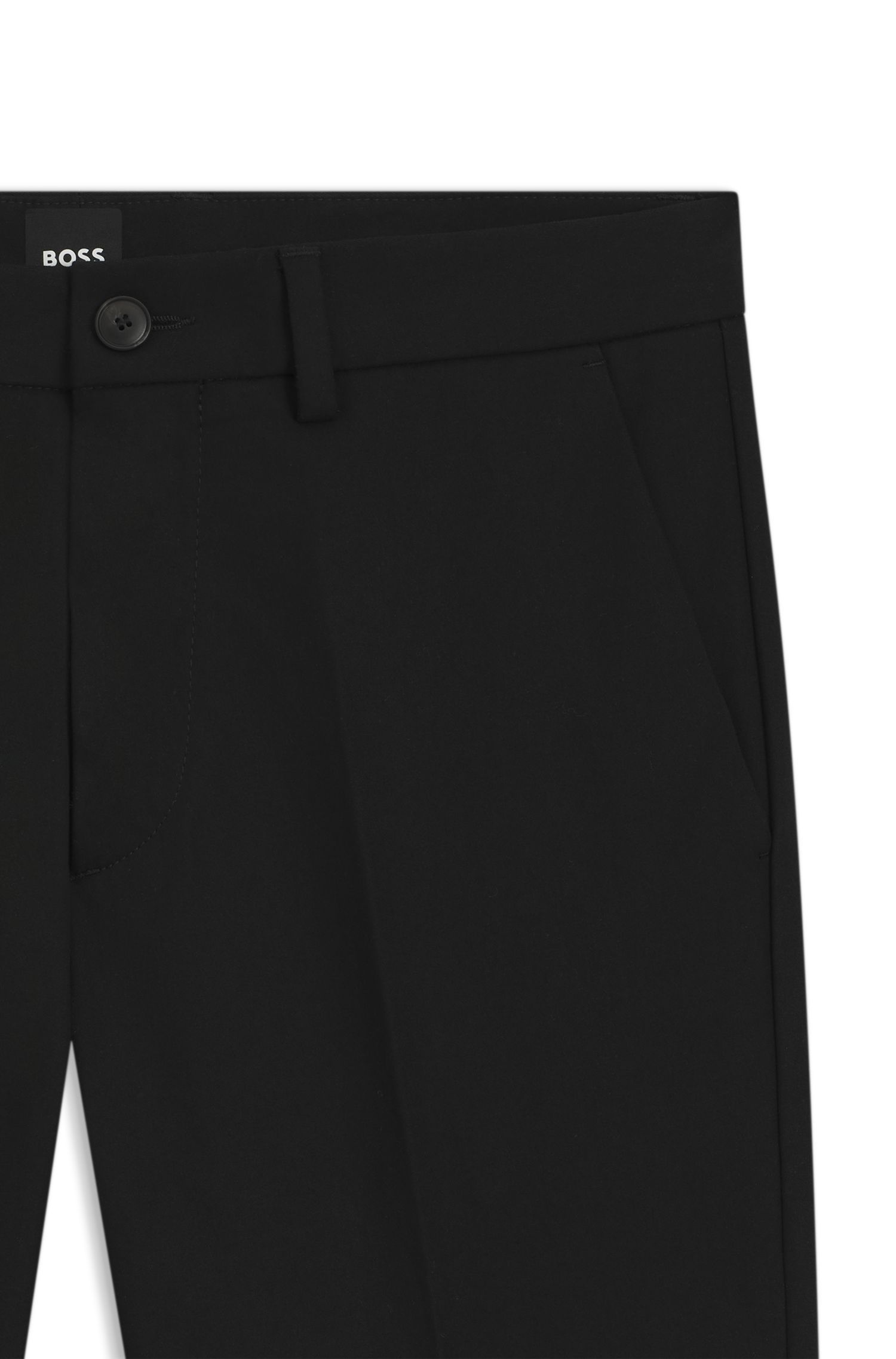 BOSS - Quần âu dáng ôm vải cotton co giãn