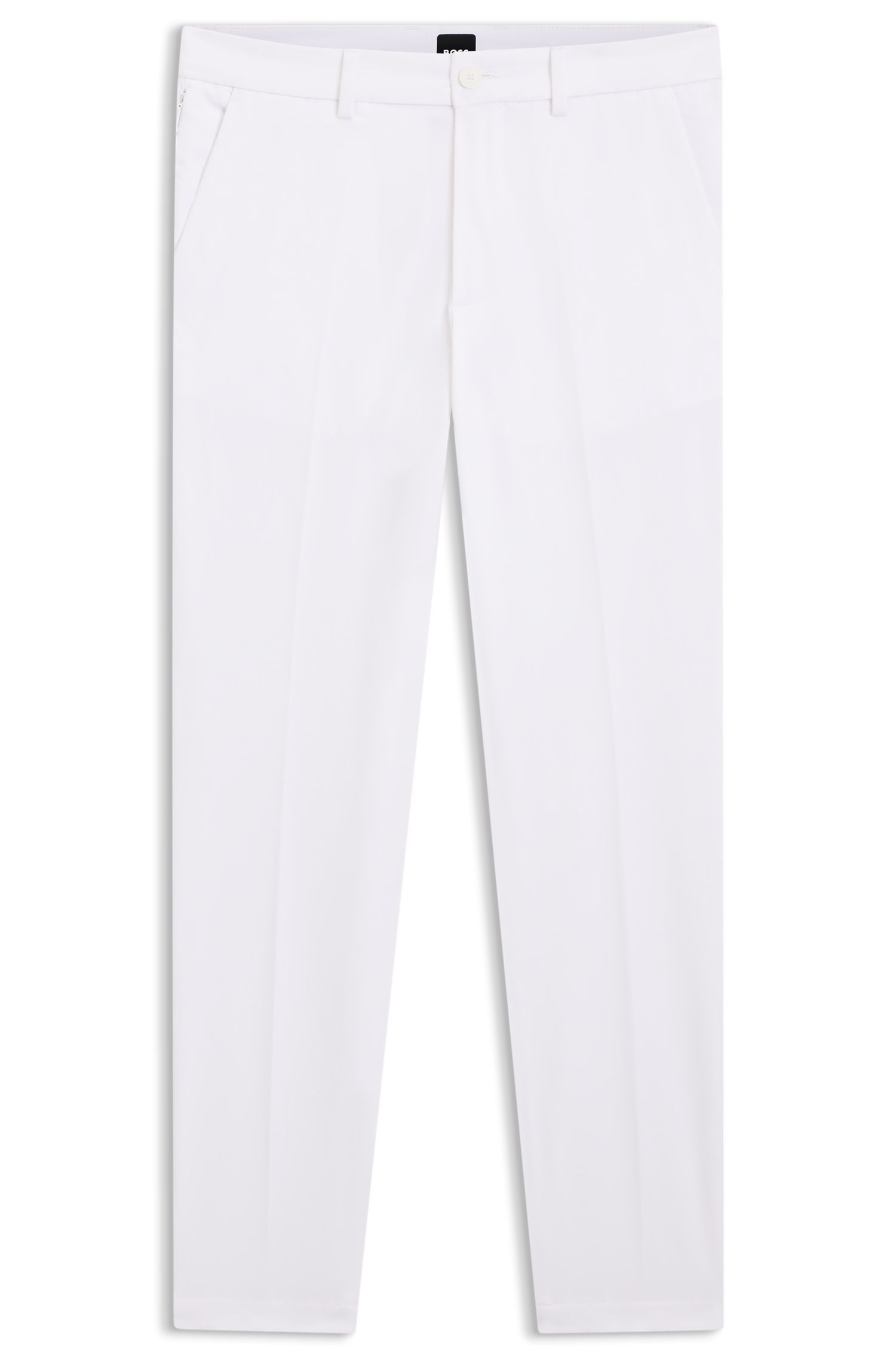 BOSS - Quần âu dáng ôm vải cotton co giãn