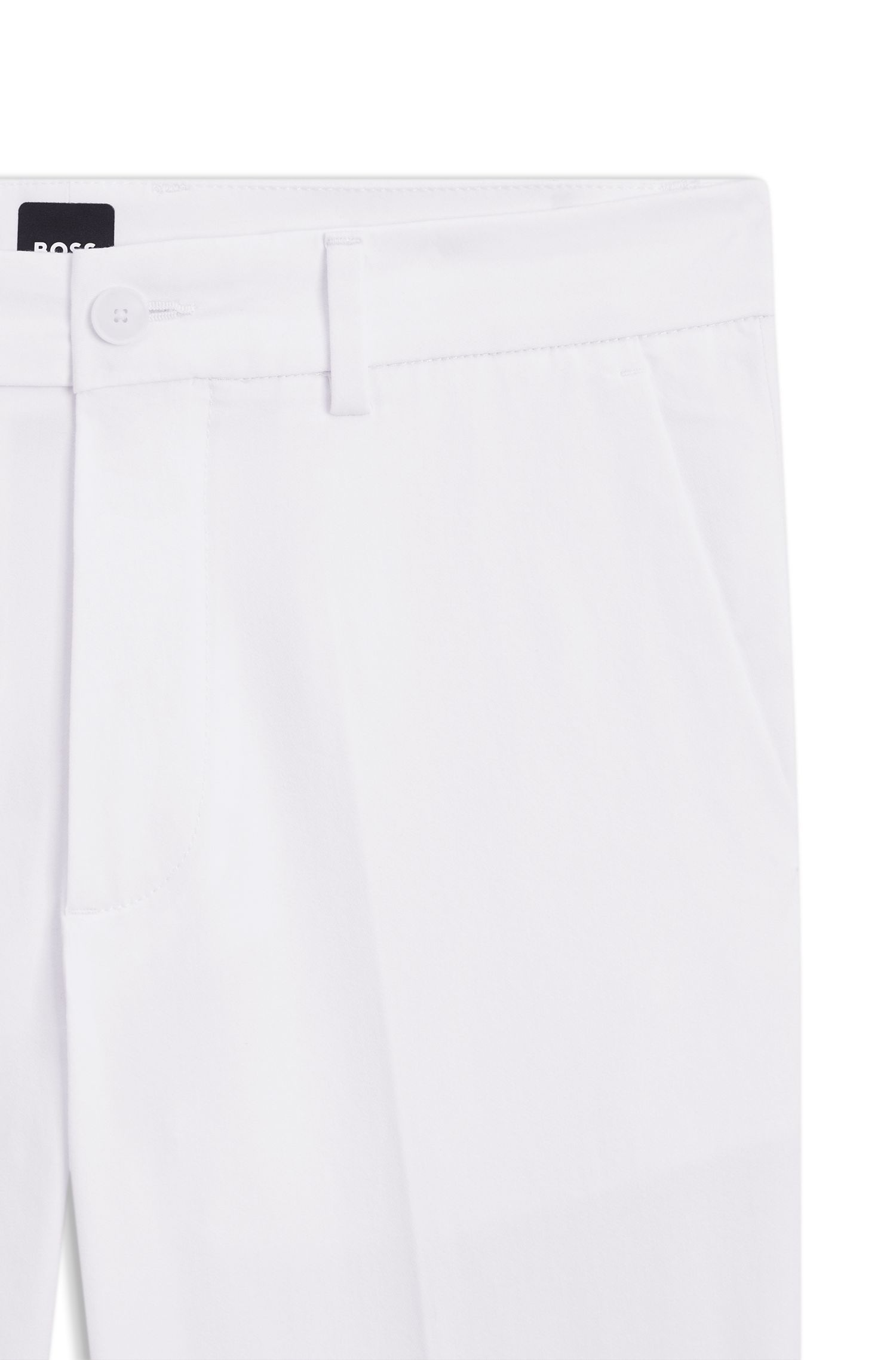 BOSS - Quần âu dáng ôm vải cotton co giãn