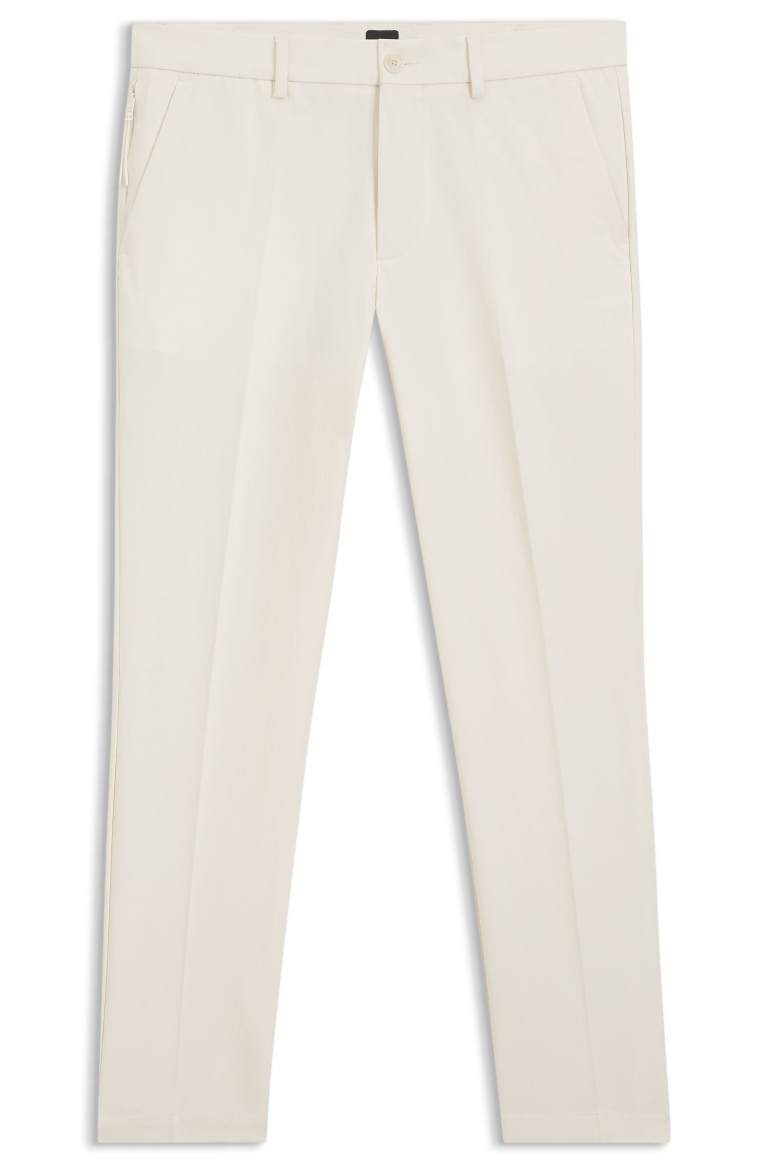 BOSS - Quần âu dáng ôm vải cotton co giãn