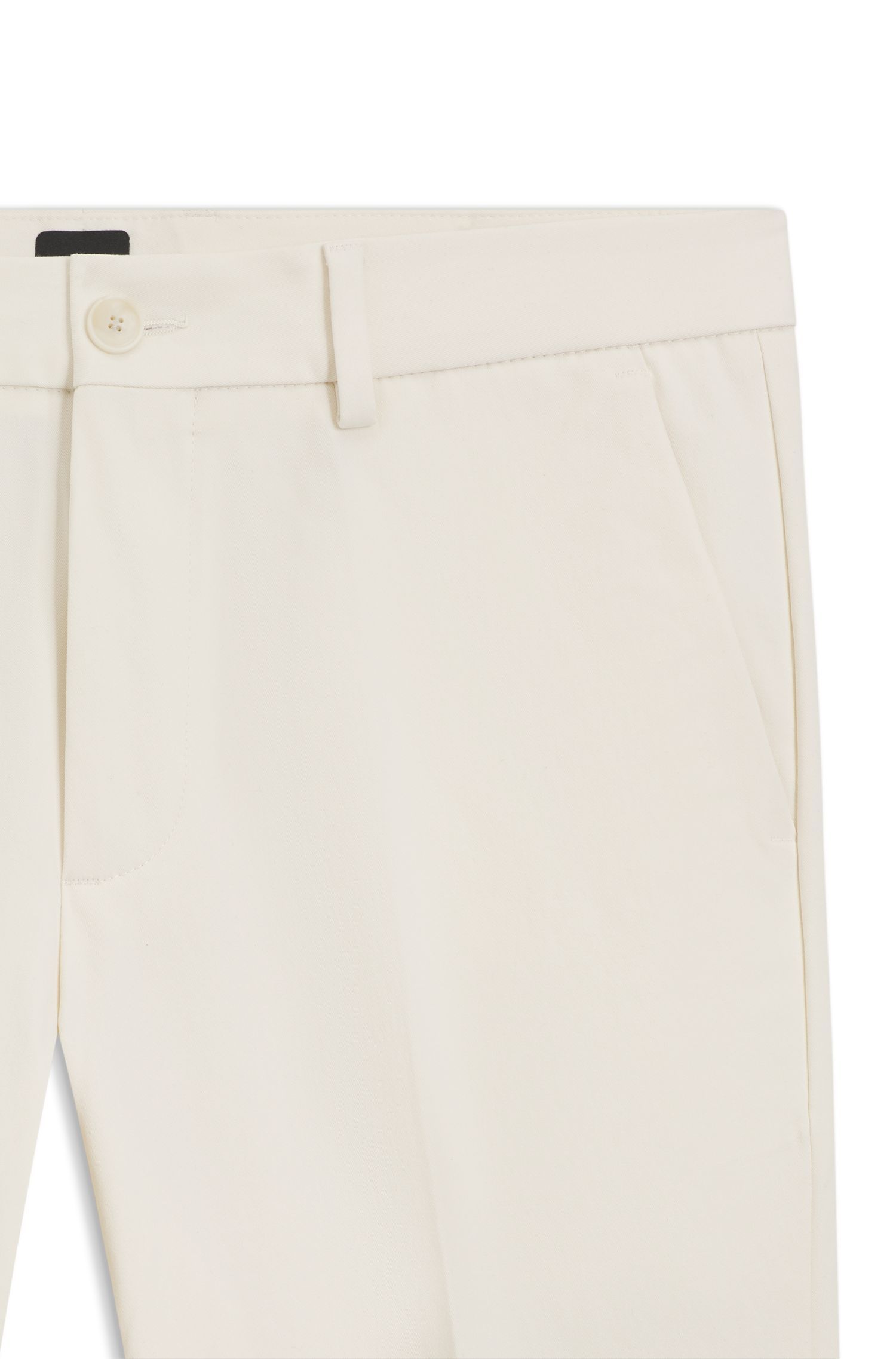 BOSS - Quần âu dáng ôm vải cotton co giãn