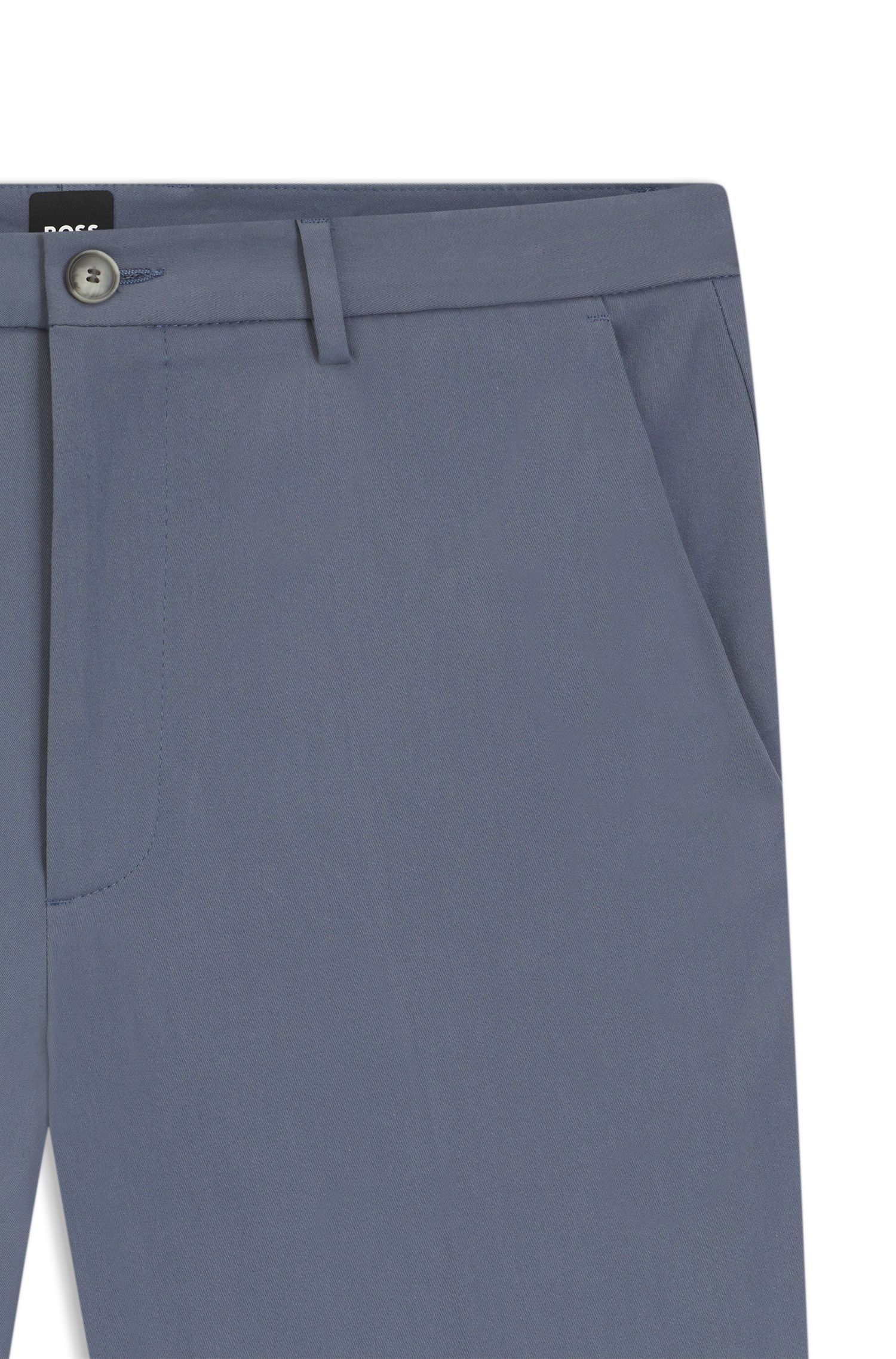 BOSS - Quần âu dáng ôm vải cotton co giãn