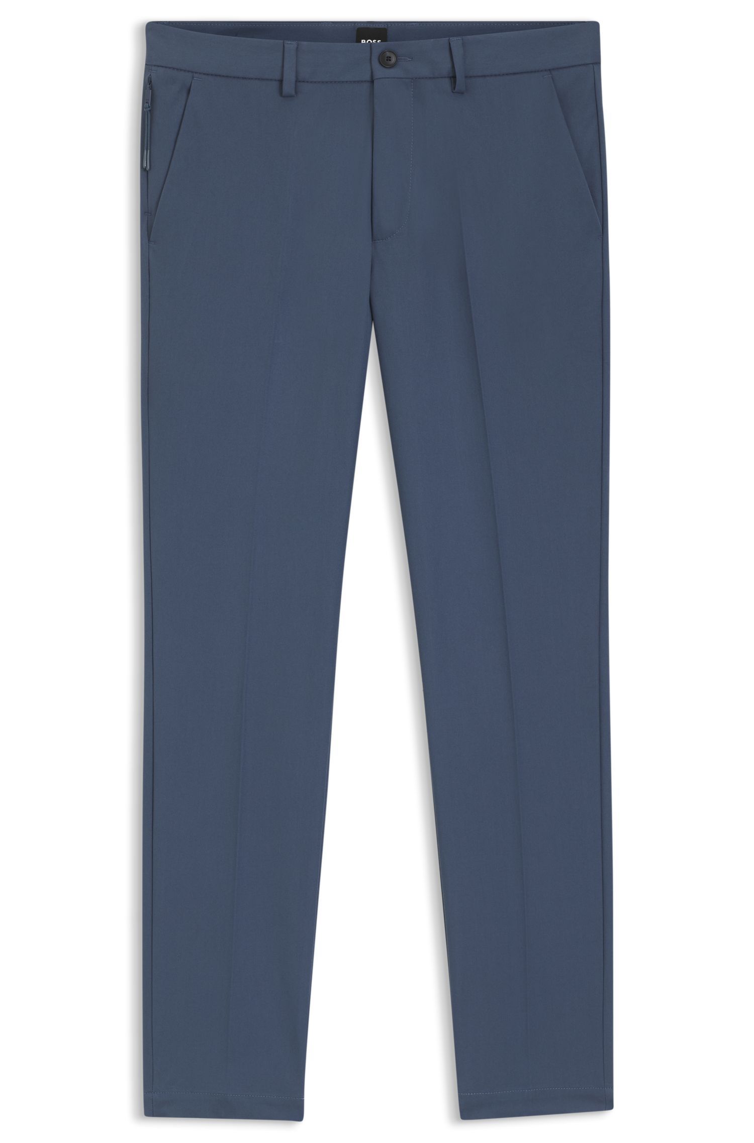 BOSS - Quần âu dáng ôm vải cotton co giãn