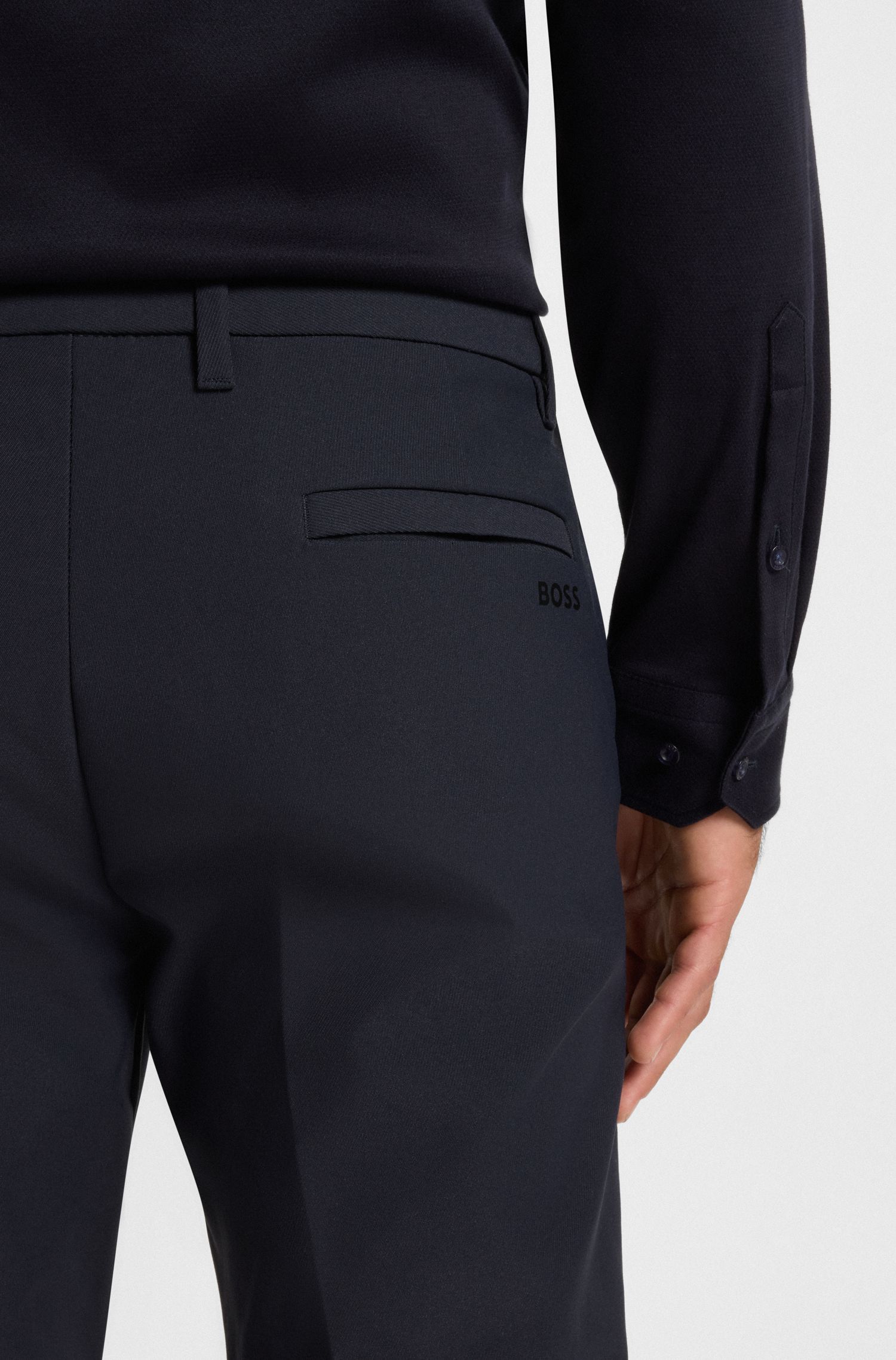 BOSS - Quần âu dáng slim fit chống thấm nước, dễ ủi