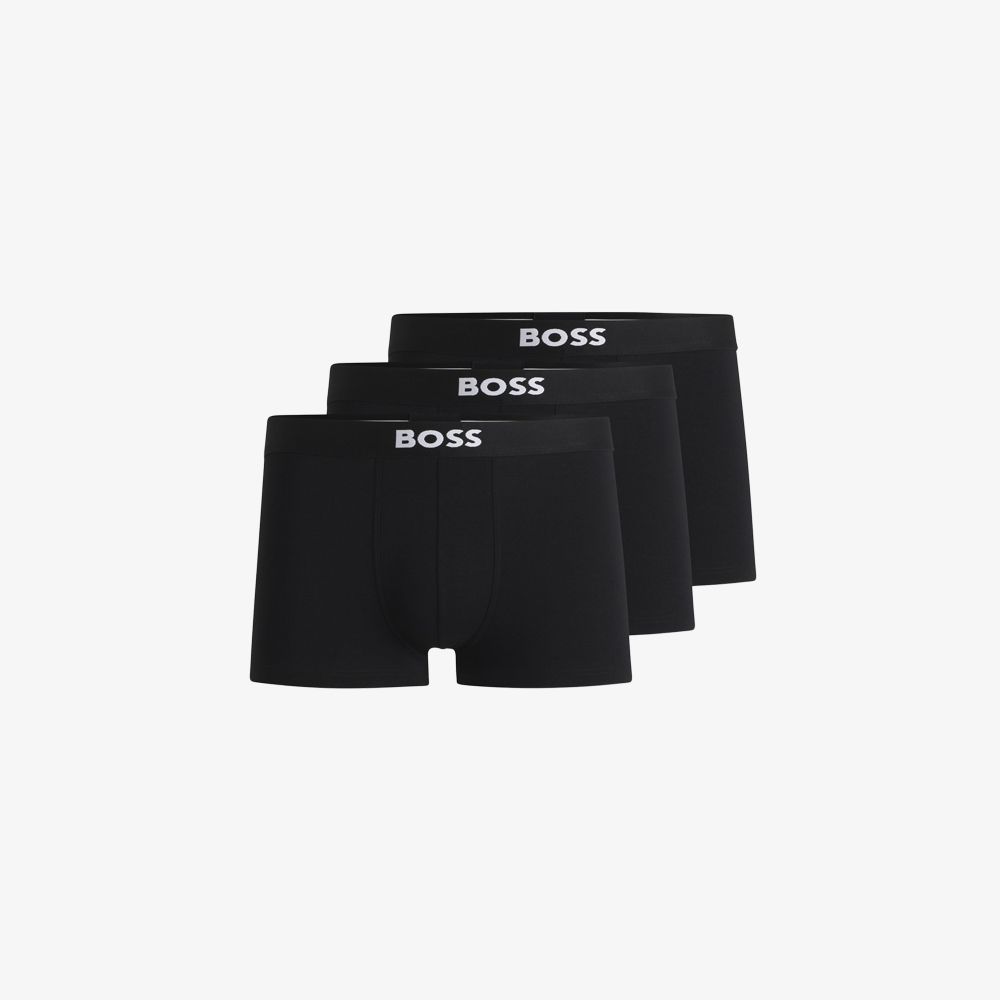 BOSS - Bộ 3 quần lót dáng trunks co giãn cotton