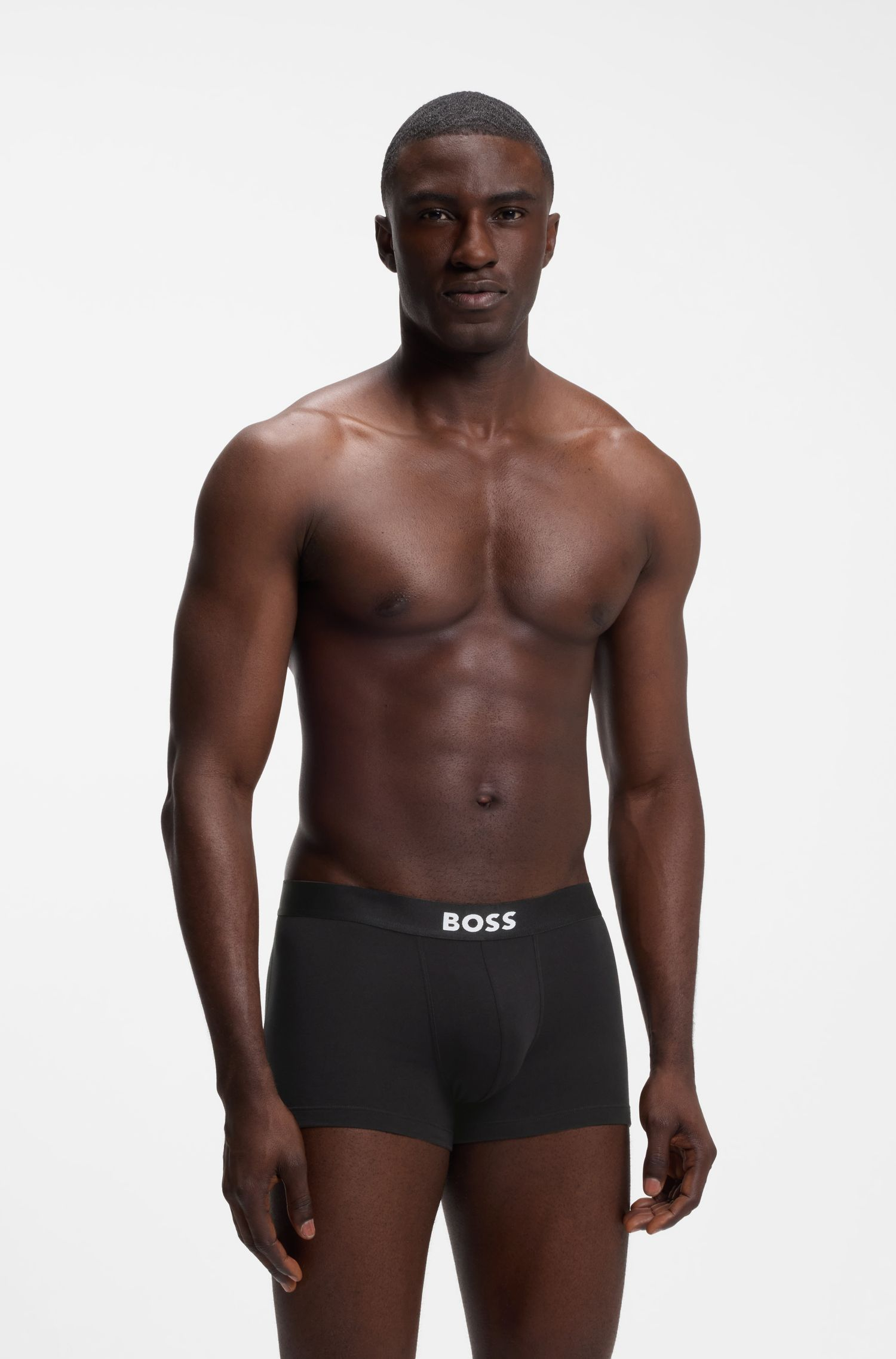 BOSS - Bộ 3 quần lót dáng trunks co giãn cotton