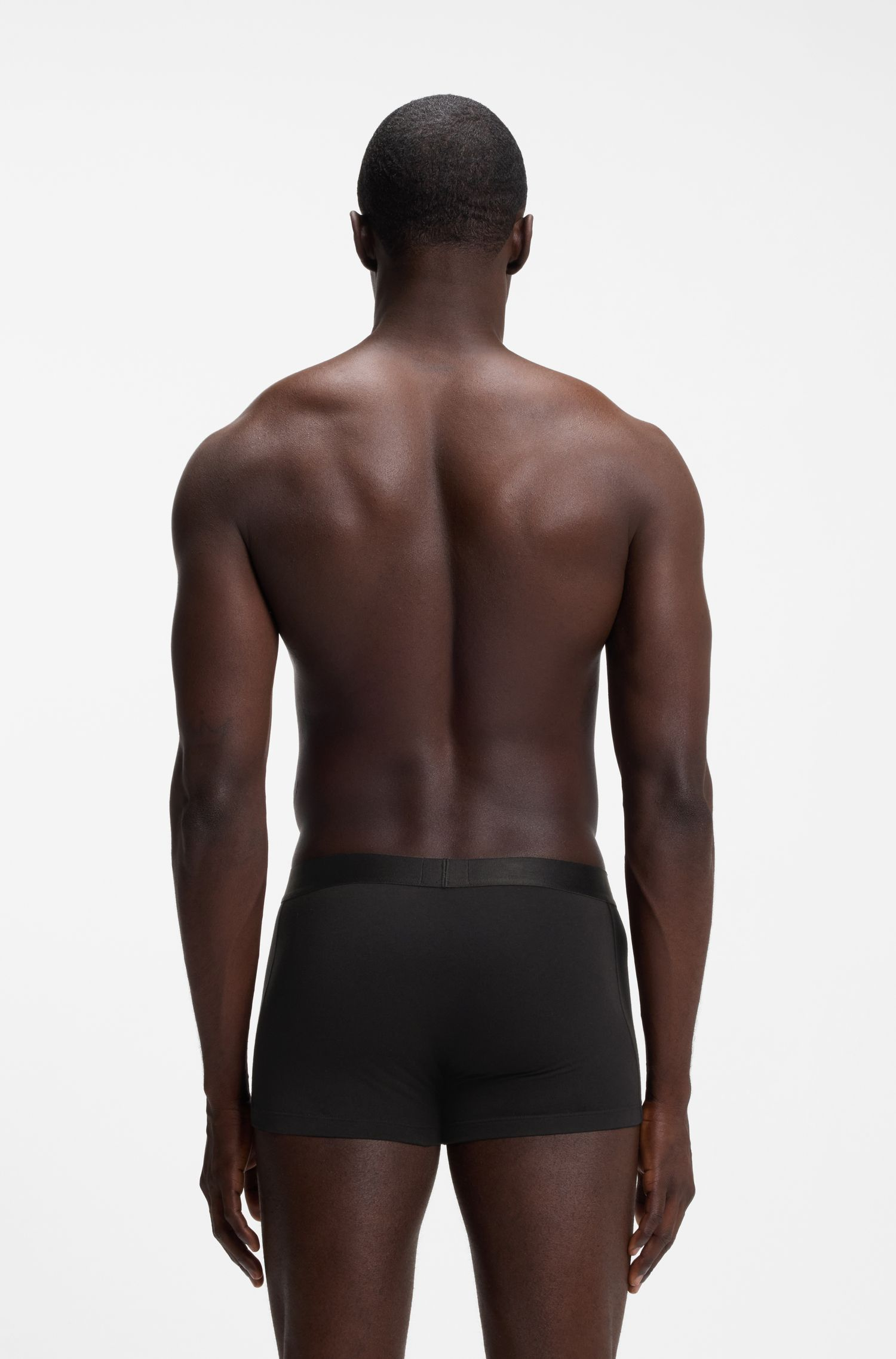 BOSS - Bộ 3 quần lót dáng trunks co giãn cotton