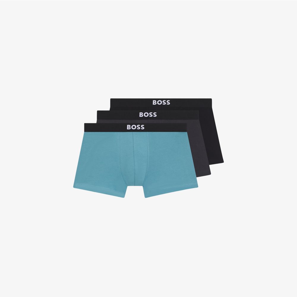 BOSS - Bộ 3 quần lót dáng trunks co giãn cotton