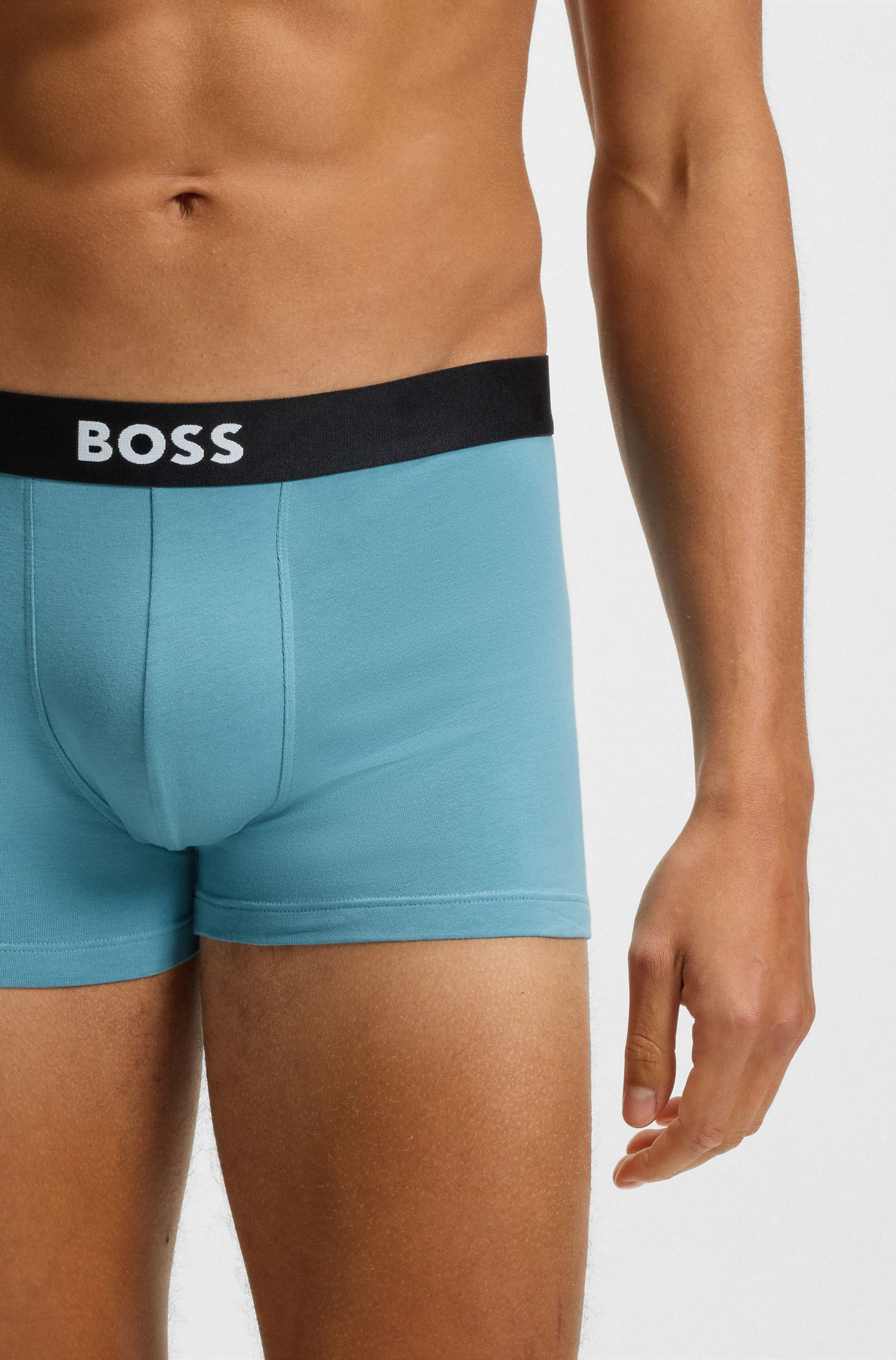 BOSS - Bộ 3 quần lót dáng trunks co giãn cotton