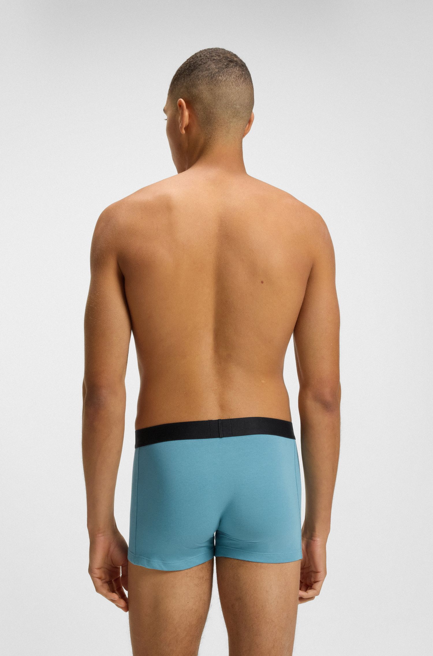 BOSS - Bộ 3 quần lót dáng trunks co giãn cotton