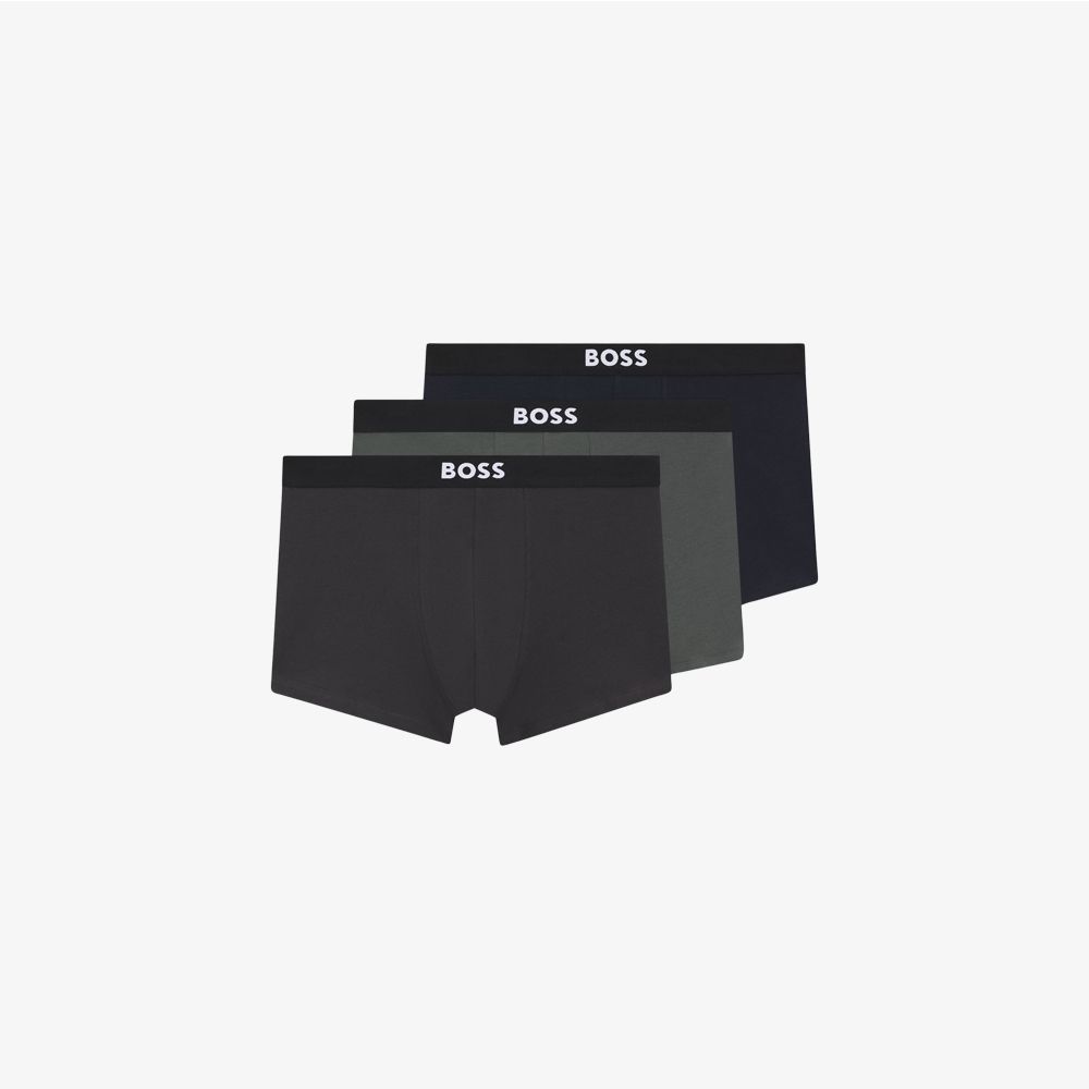 BOSS - Bộ 3 quần lót dáng trunks co giãn cotton