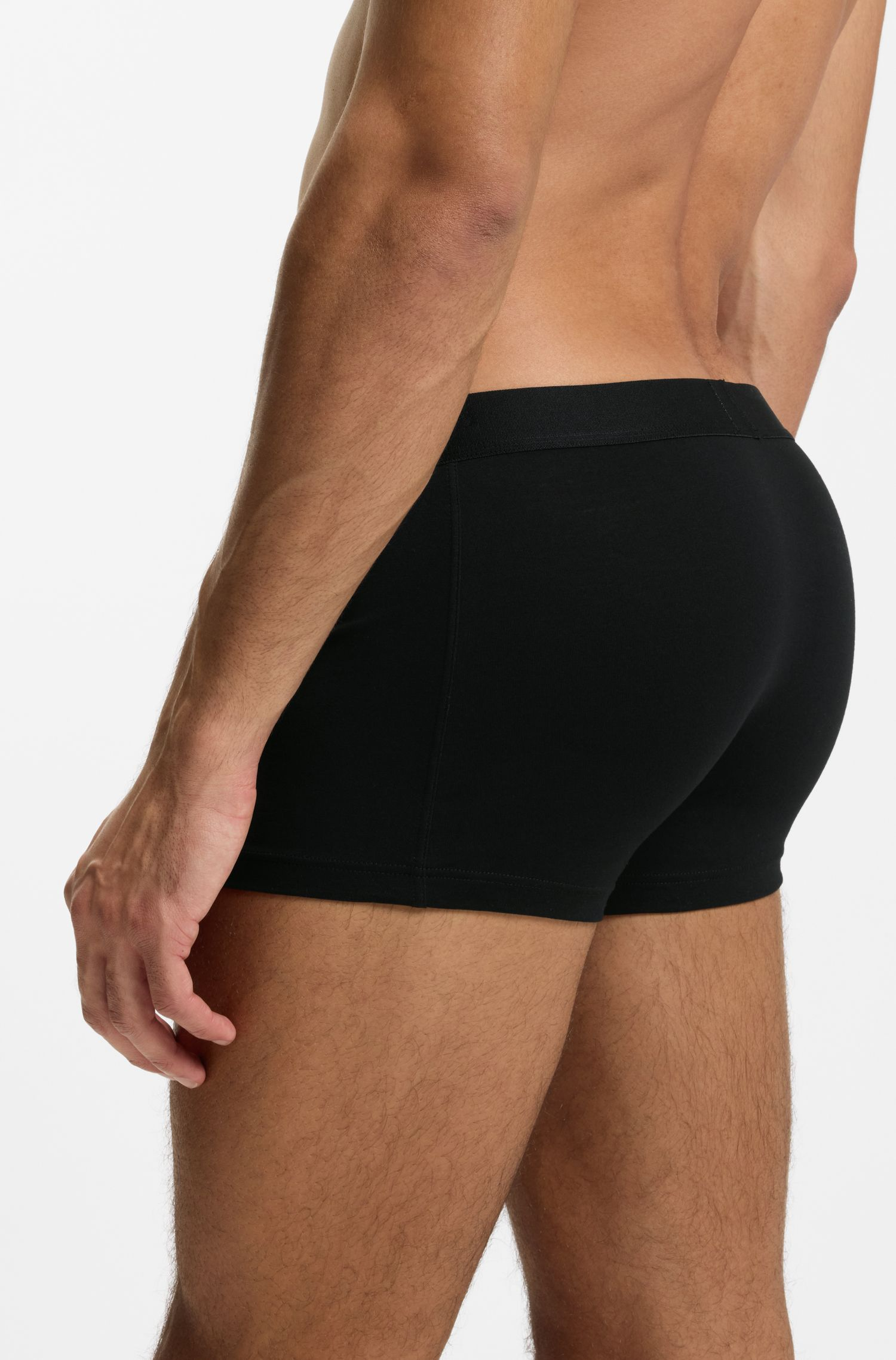 BOSS - Bộ 3 quần lót dáng trunks co giãn cotton