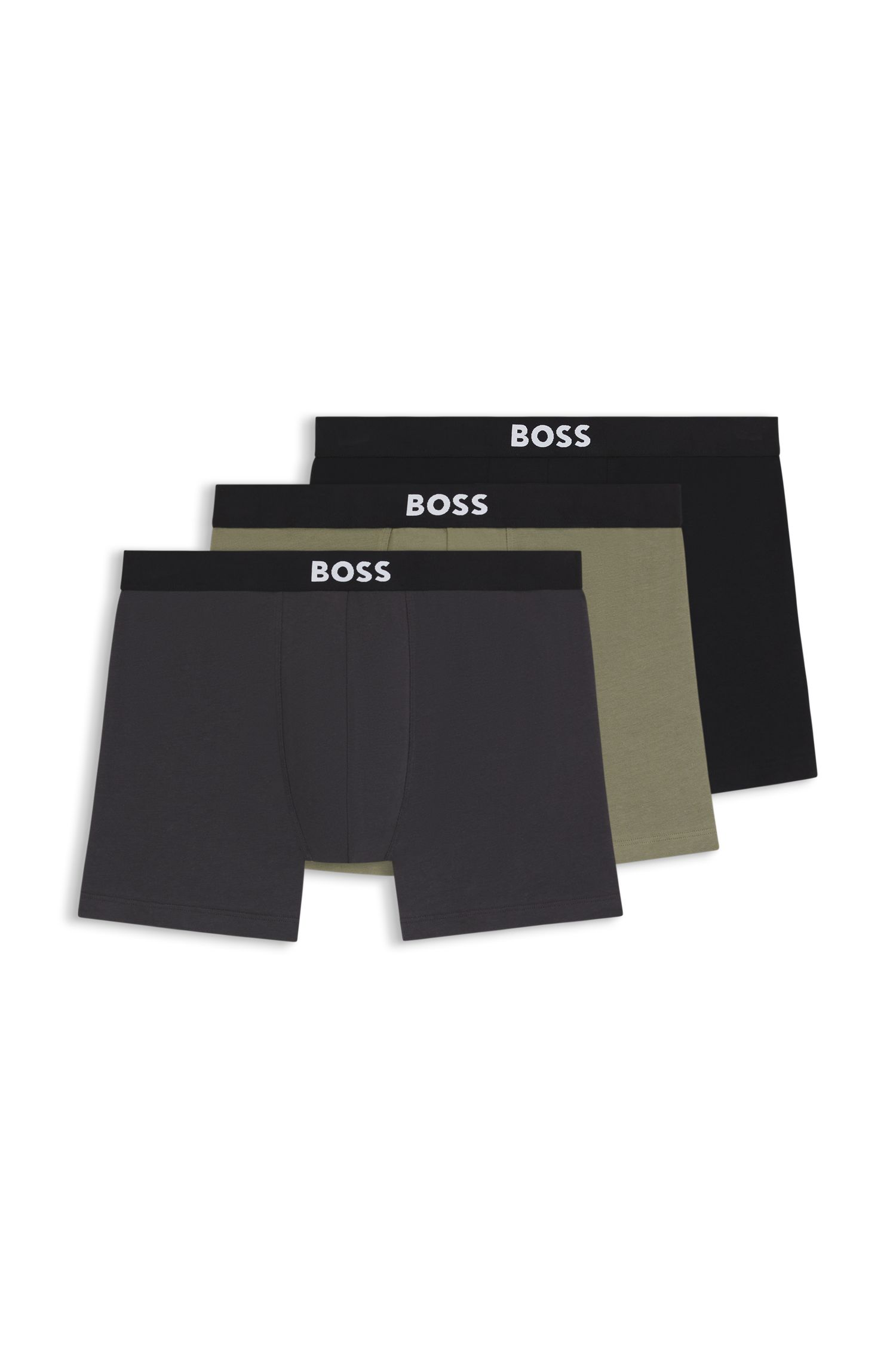 Bộ 3 quần lót boxer cotton co giãn có logo
