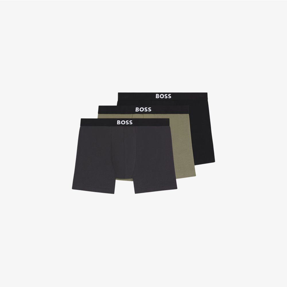 BOSS - Bộ 3 quần lót boxer cotton co giãn có logo