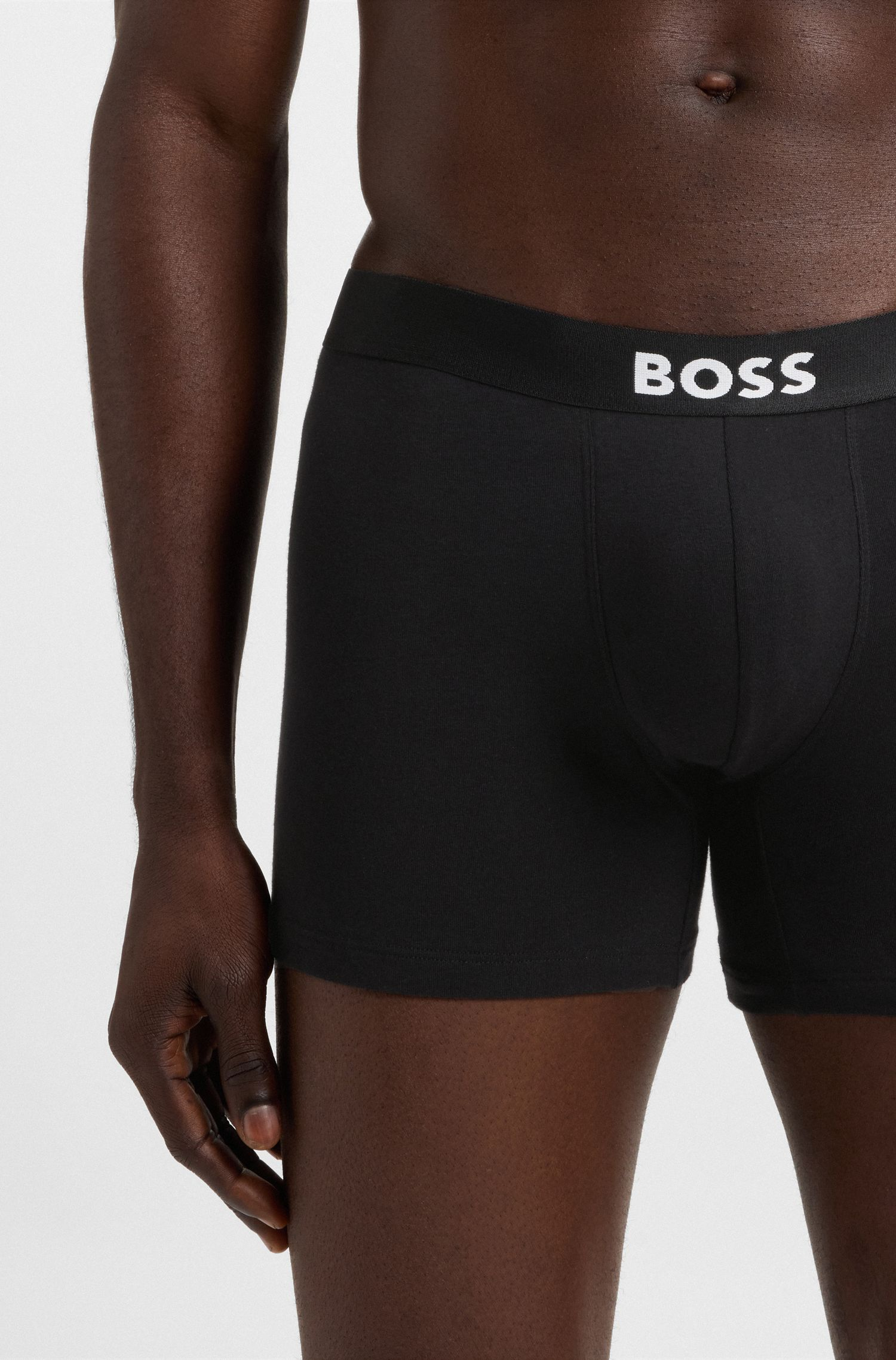 BOSS - Bộ 3 quần lót boxer cotton co giãn có logo