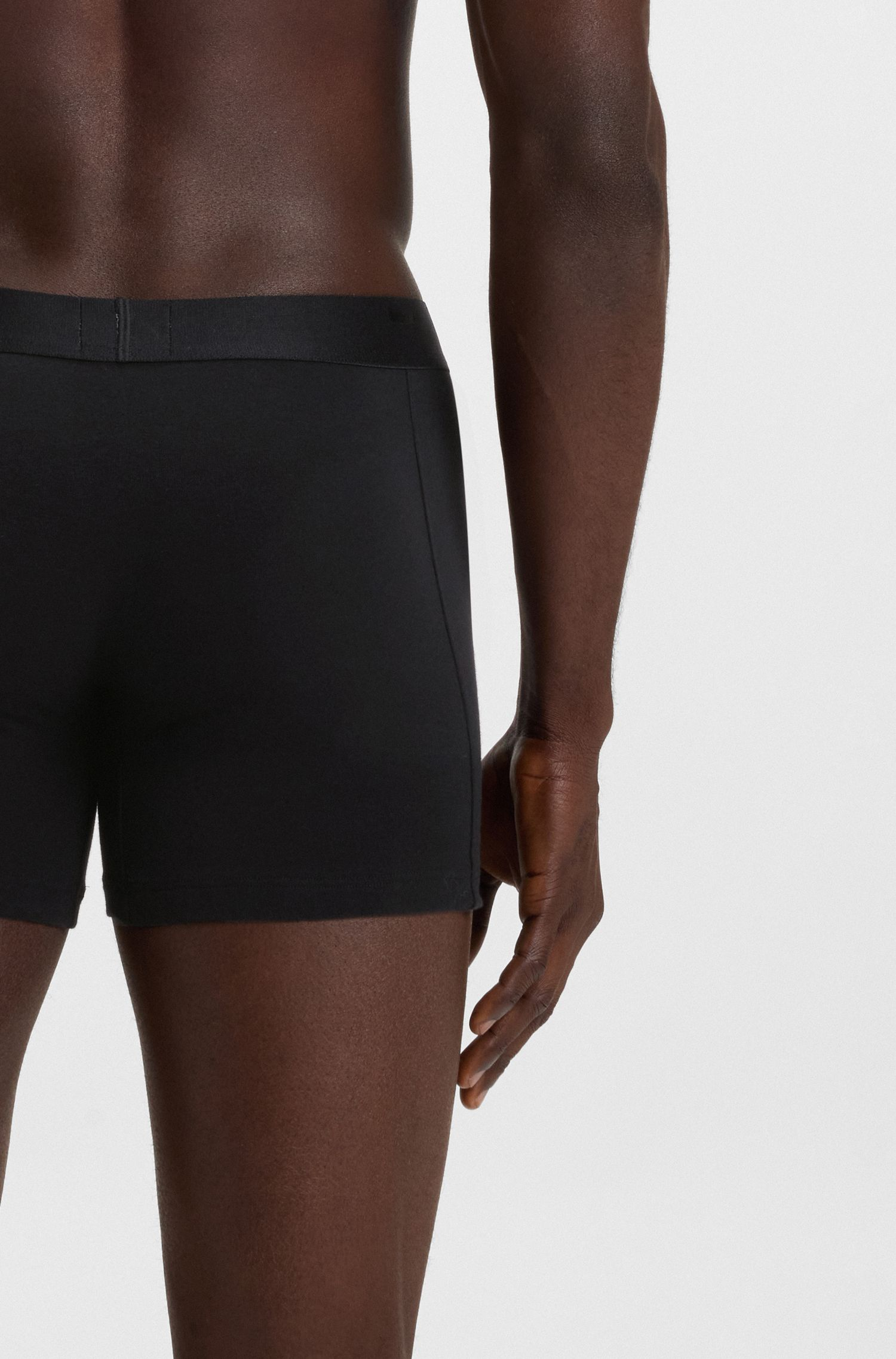 BOSS - Bộ 3 quần lót boxer cotton co giãn có logo