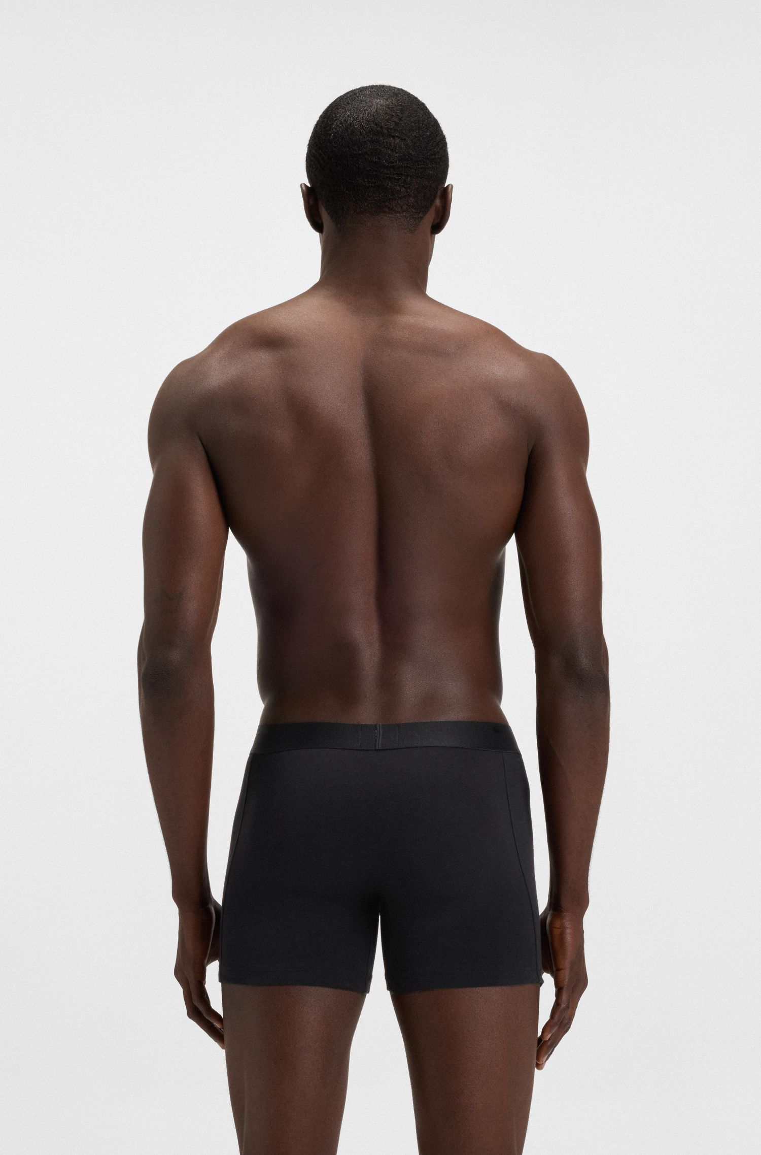 BOSS - Bộ 3 quần lót boxer cotton co giãn có logo