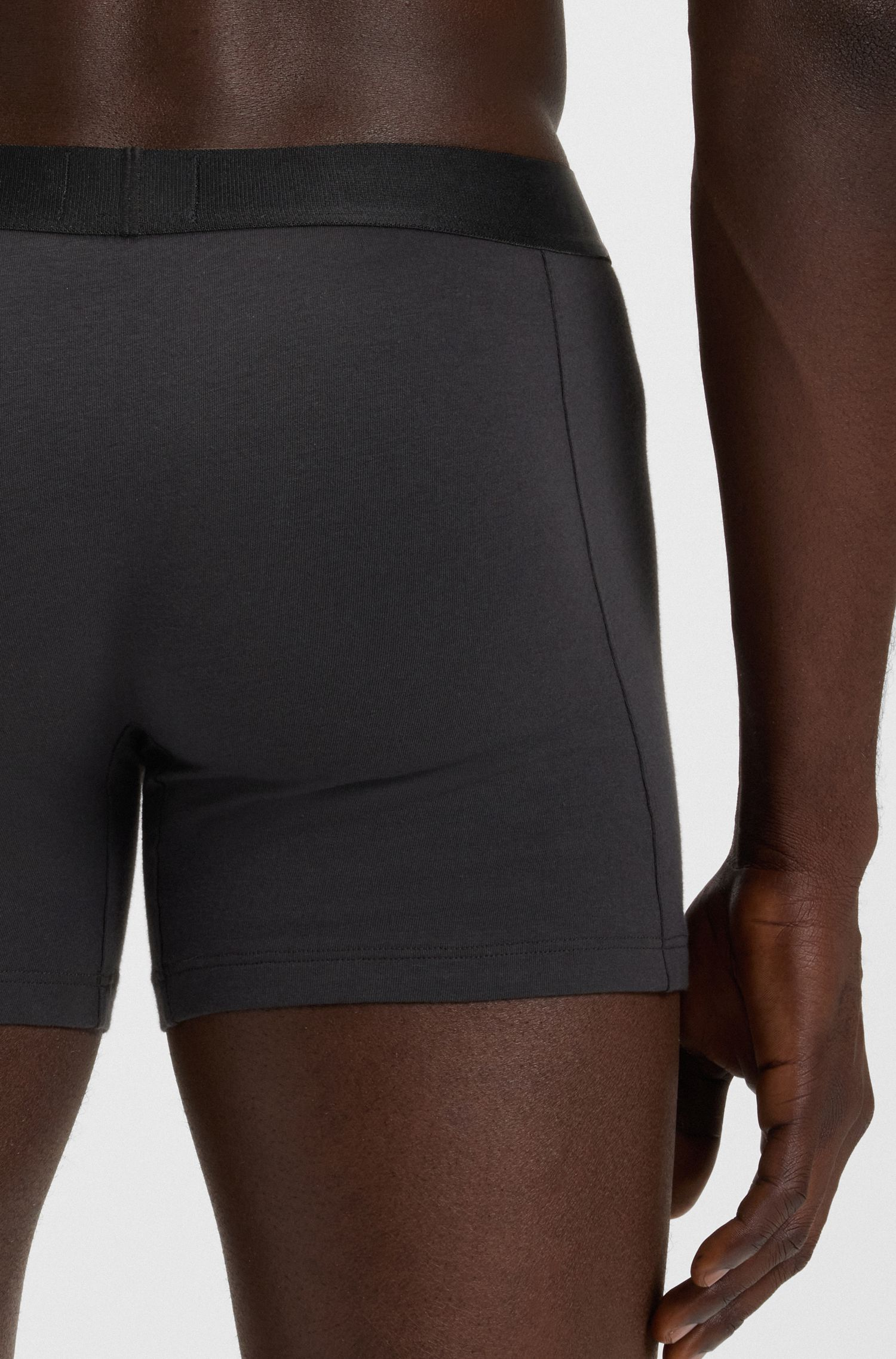 BOSS - Bộ 3 quần lót boxer cotton co giãn có logo